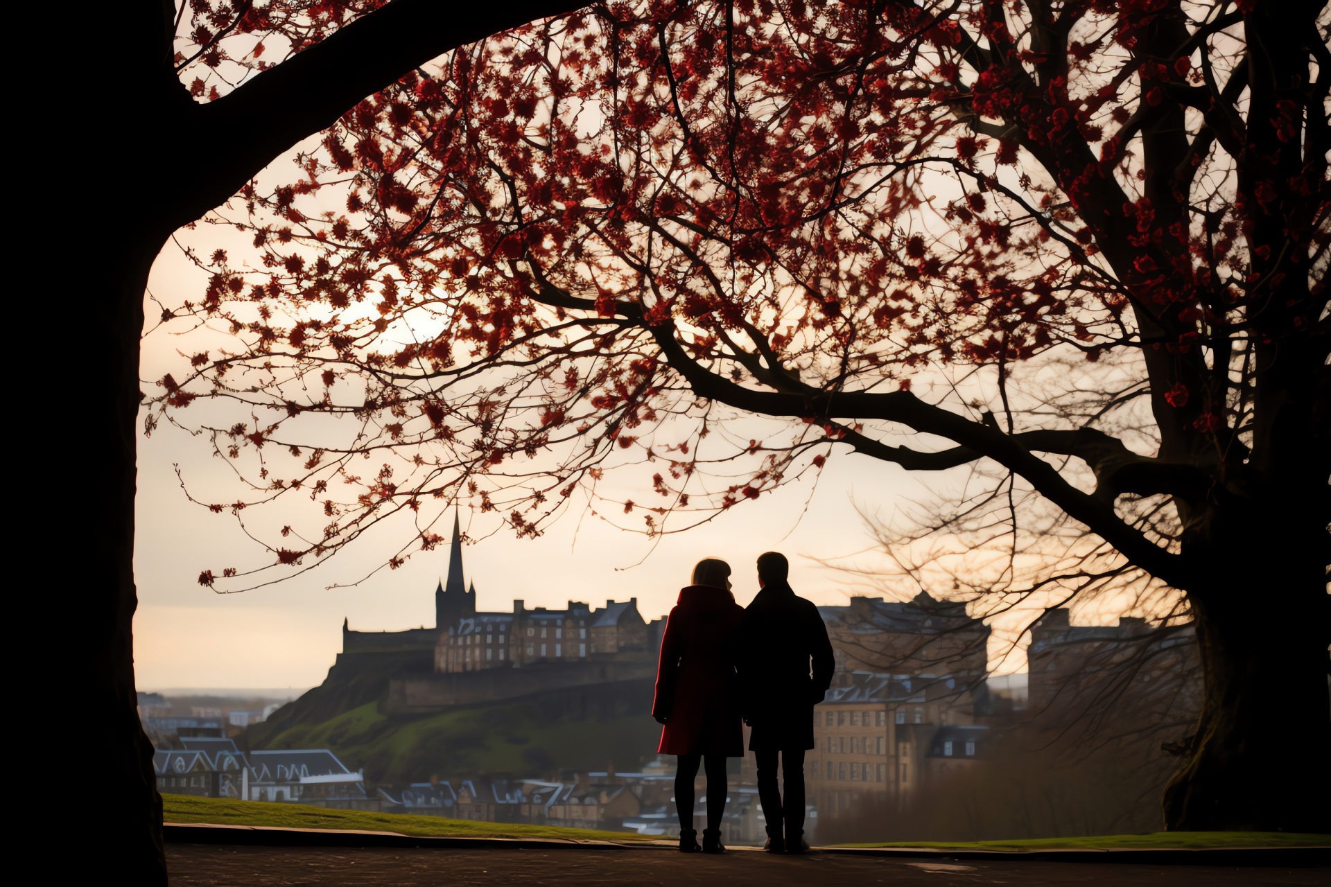 Edinburgh's Valentine, Historic fortress, Scottish landmark, Castle gardens, Romantic tour, HD Desktop Image