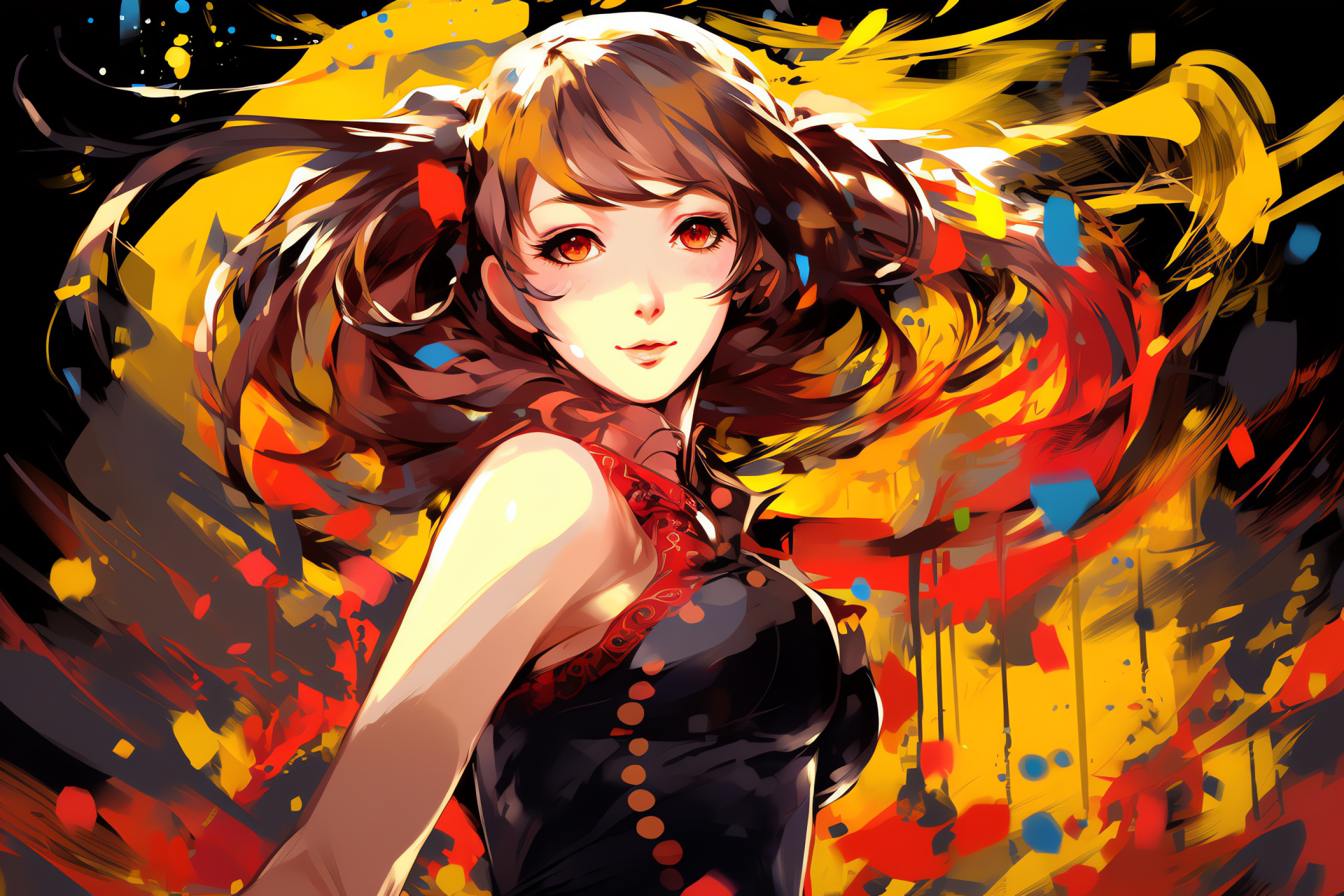 Persona 4 HD event, Rise Kujikawa move, performance art, musical engagement, entertainment venue, HD Desktop Wallpaper