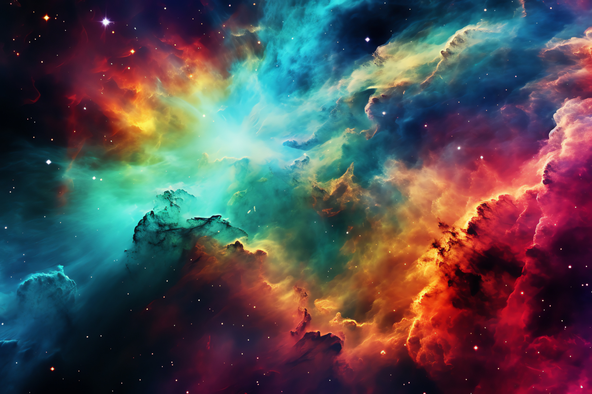 Interstellar matter, Space cloud complexity, Galactic dust, Cosmic swirl, Nebula intricacy, HD Desktop Image