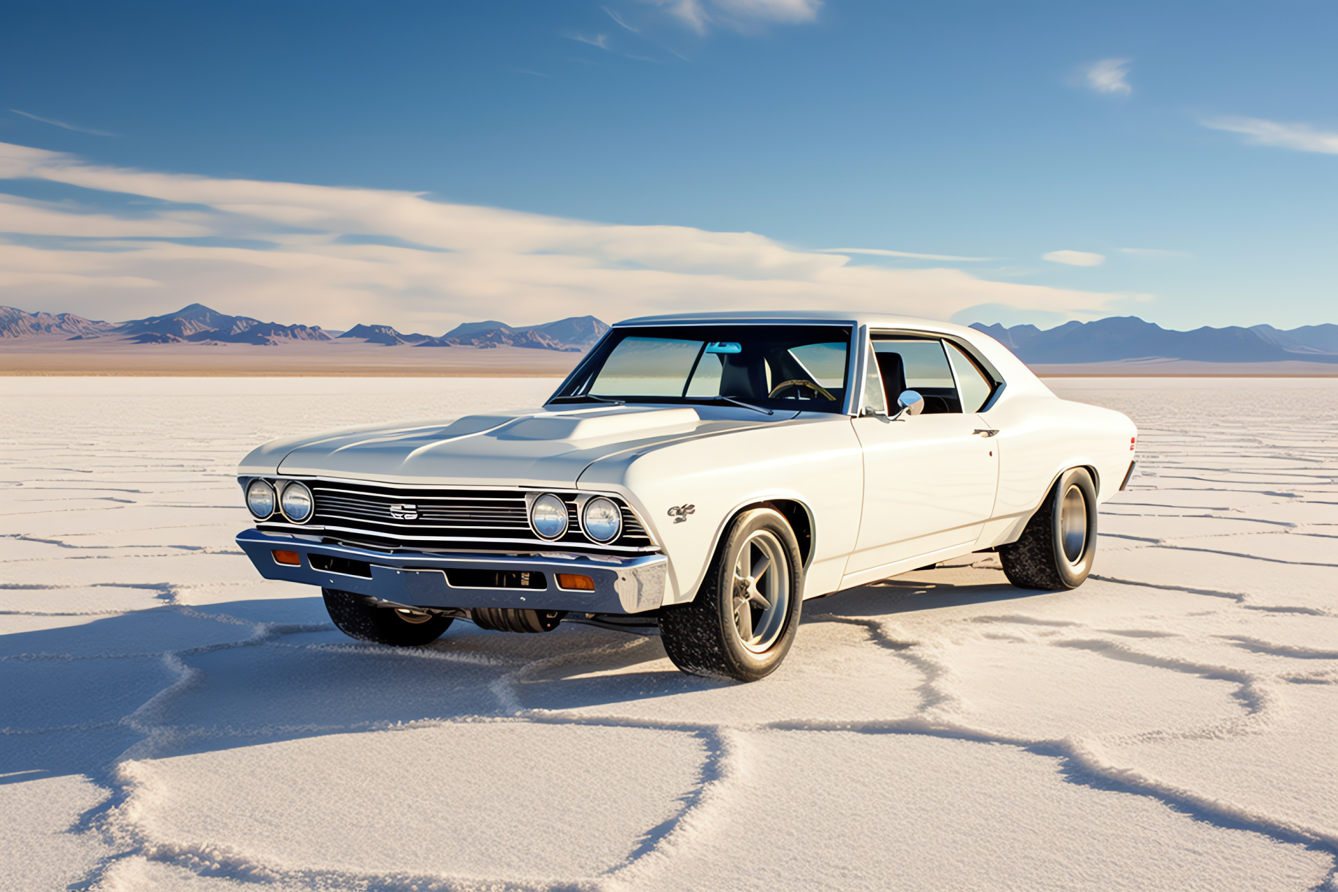 Muscle Car, Chevrolet Chevelle SS 454, Bonneville Salt Flats, Racing heritage, Performance testing grounds, HD Desktop Image