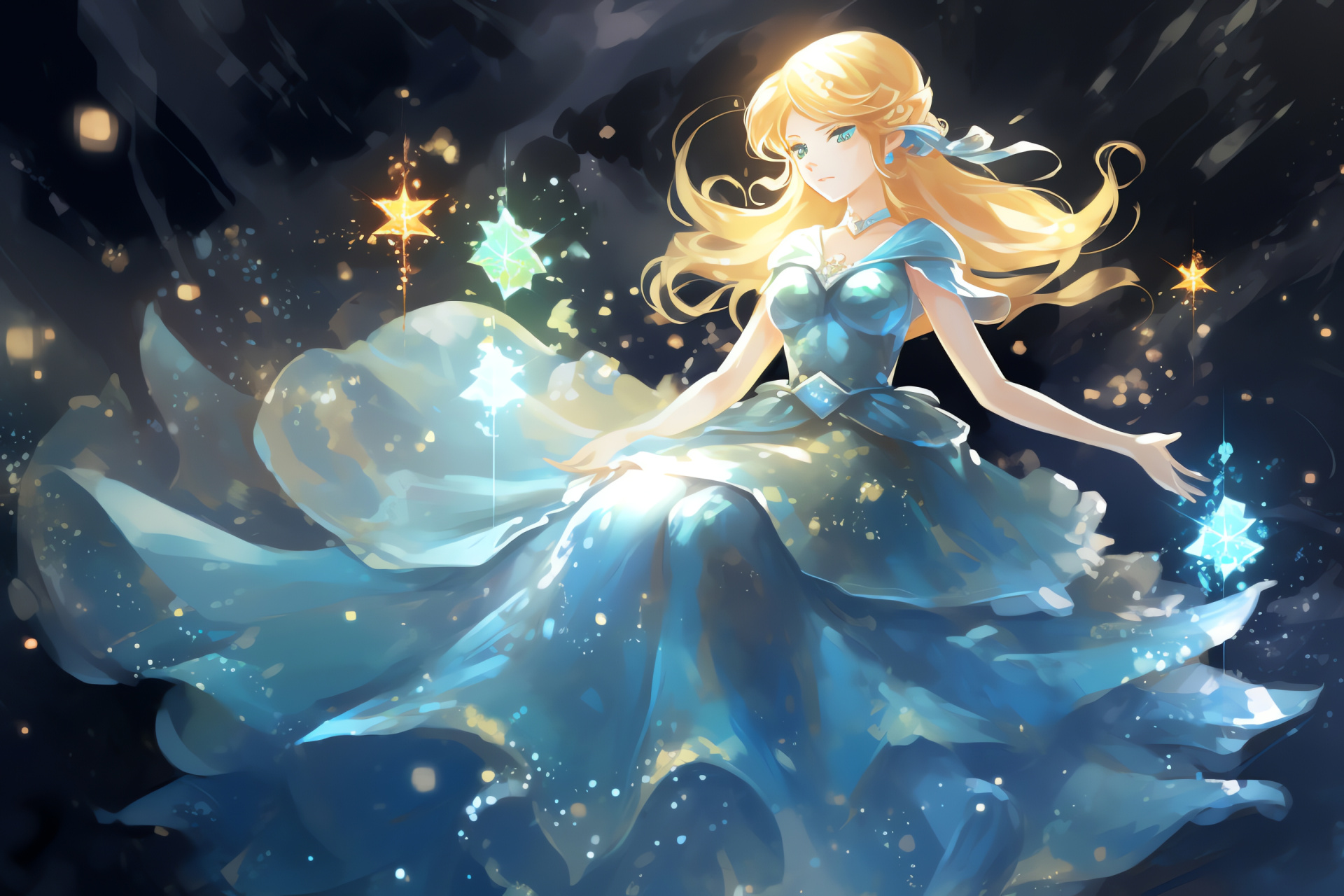 Rosalina character, Cosmic marvel, Astral artifacts, Nintendo galaxy, Star bright, HD Desktop Wallpaper