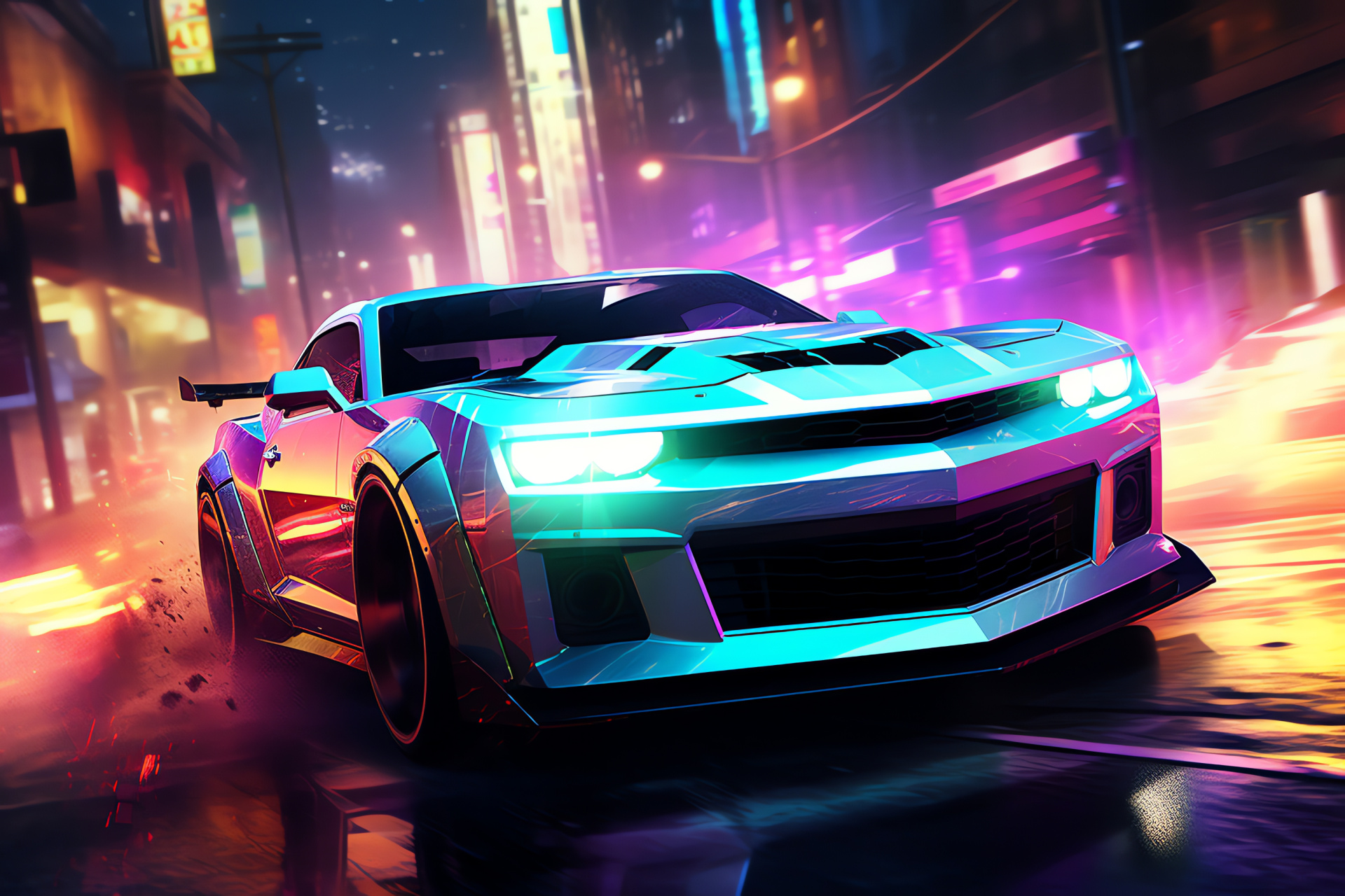 Razor Callahan, NFS rival, Customized BMW car, Midnight race, High-octane lighting, HD Desktop Wallpaper