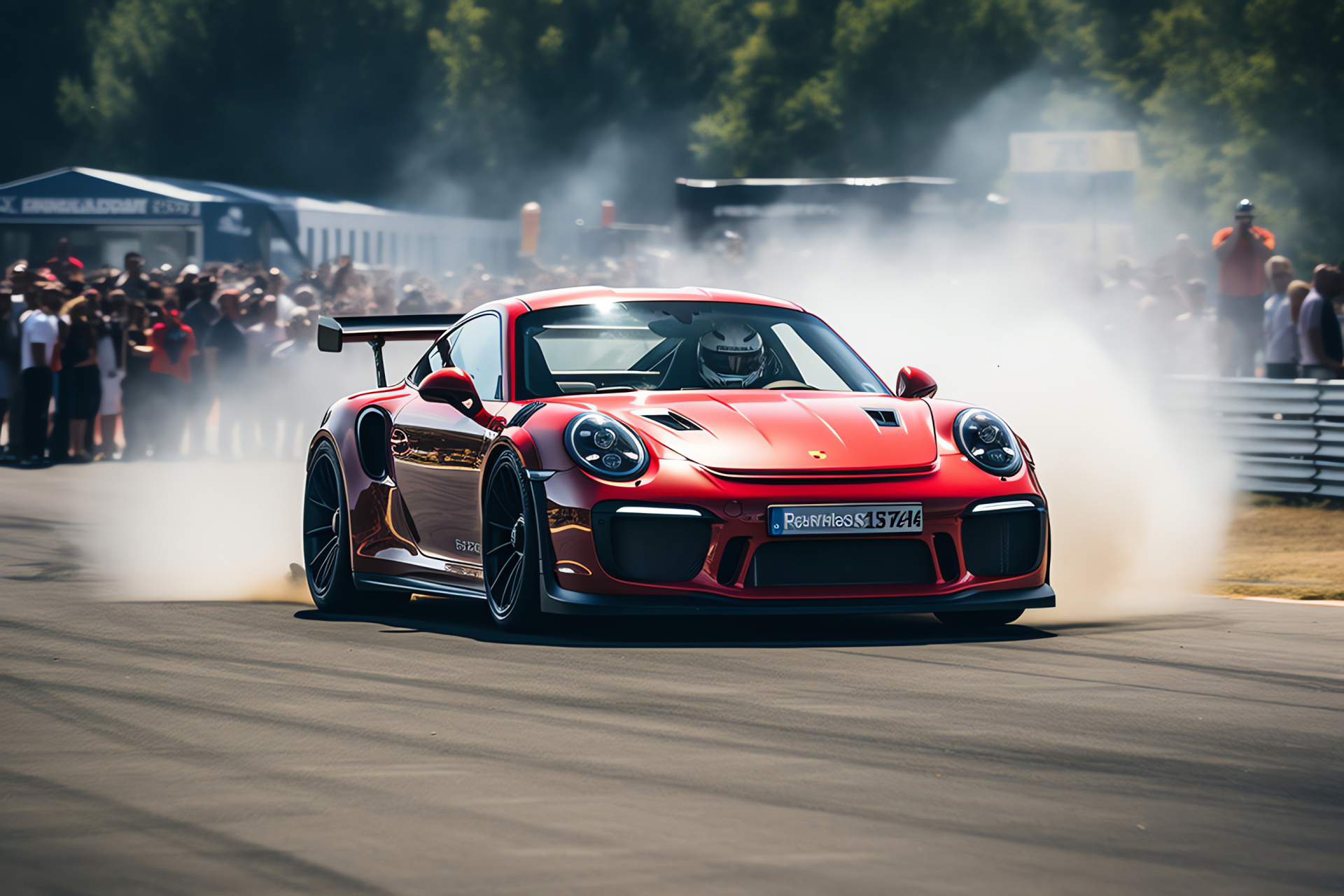 Porsche 911 GT2 RS track intensity, renowned racing environment, advanced aerodynamics, performance-focused build, HD Desktop Image