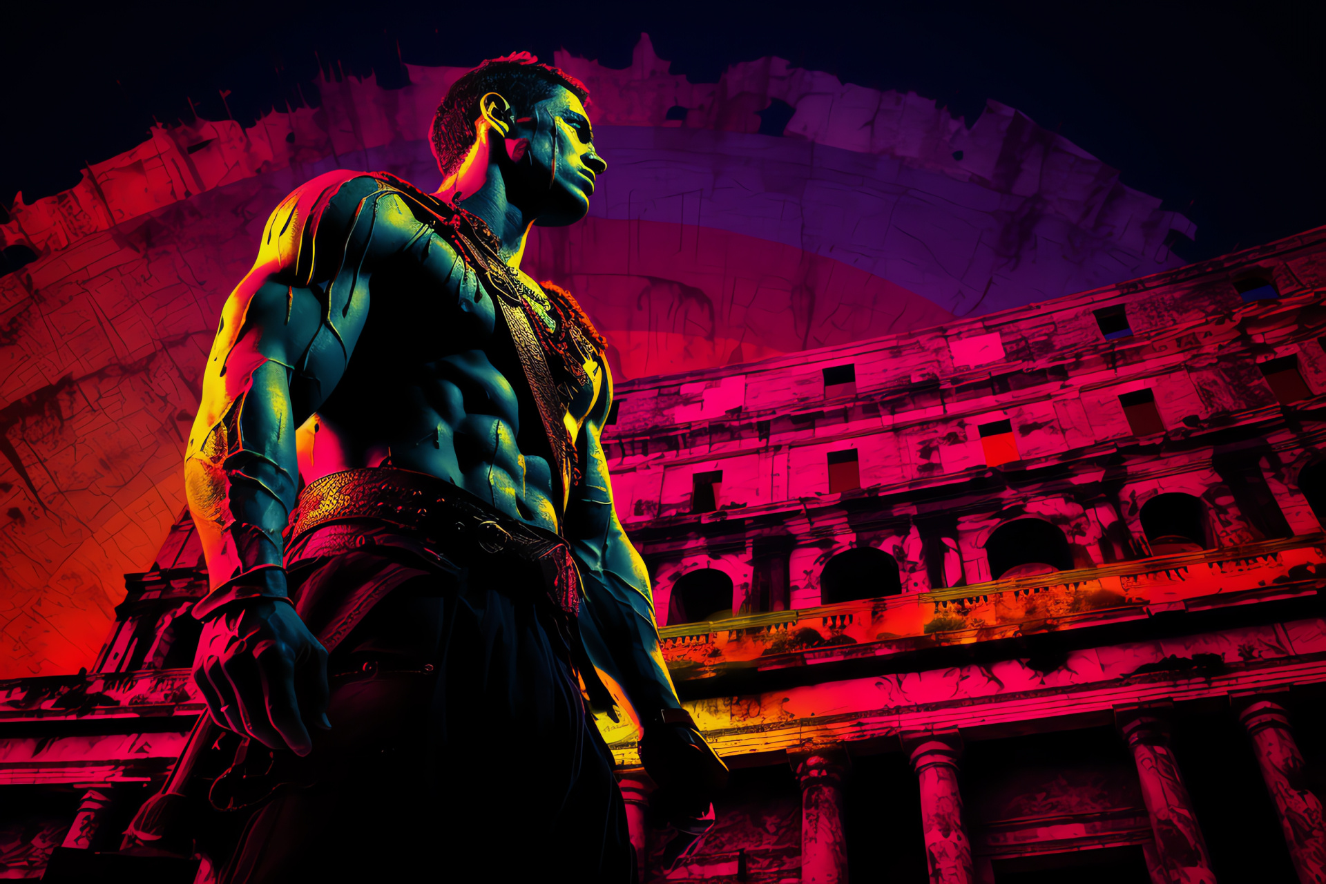 Gladiator Spartacus, Ancient Roman arena, Historical epic, Gladiatorial combat, Roman history drama, HD Desktop Image