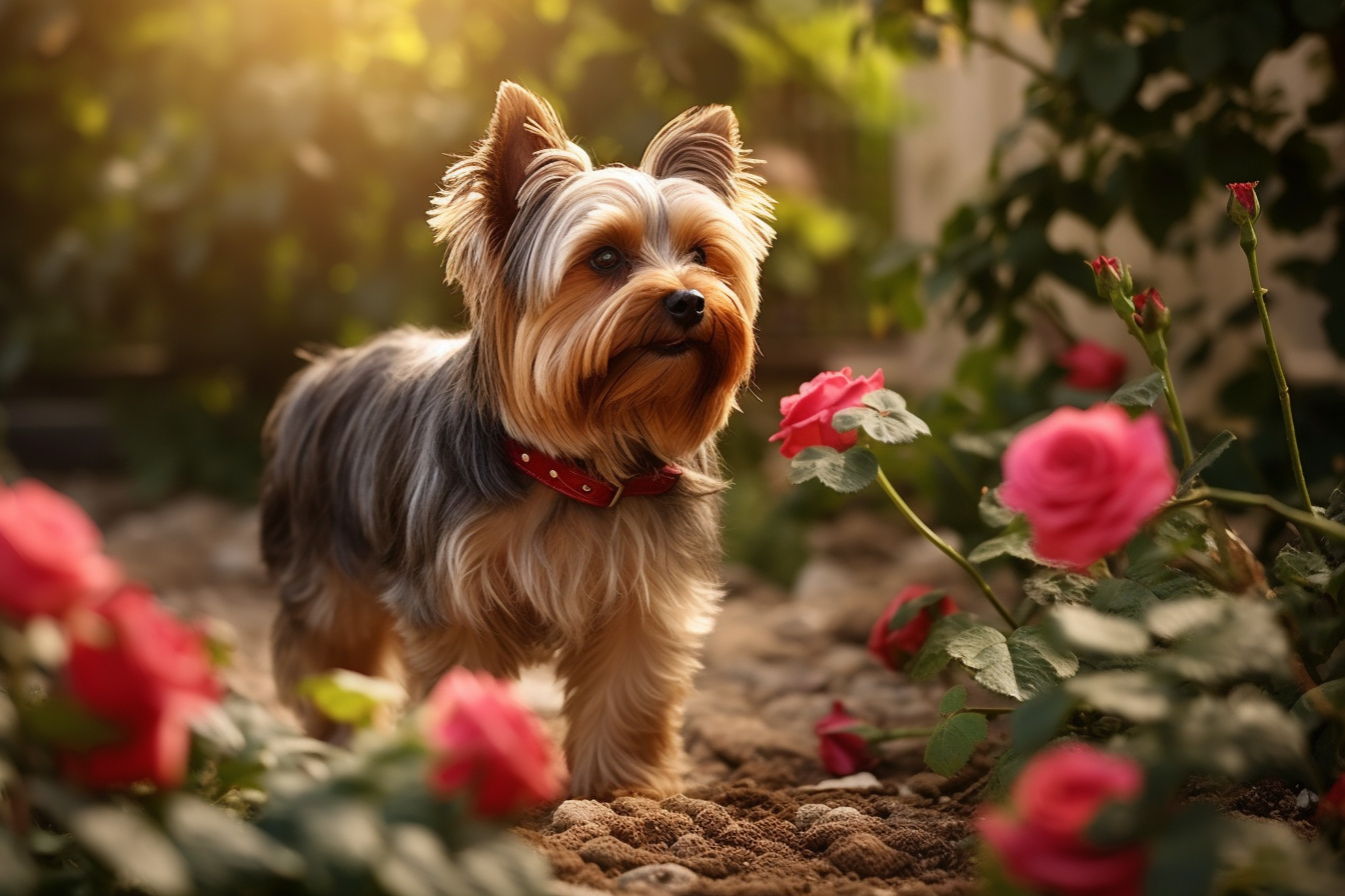 Yorkshire Terrier portrait, Canine features, Domesticated animal, Tranquil pet, Photogenic pooch, HD Desktop Image