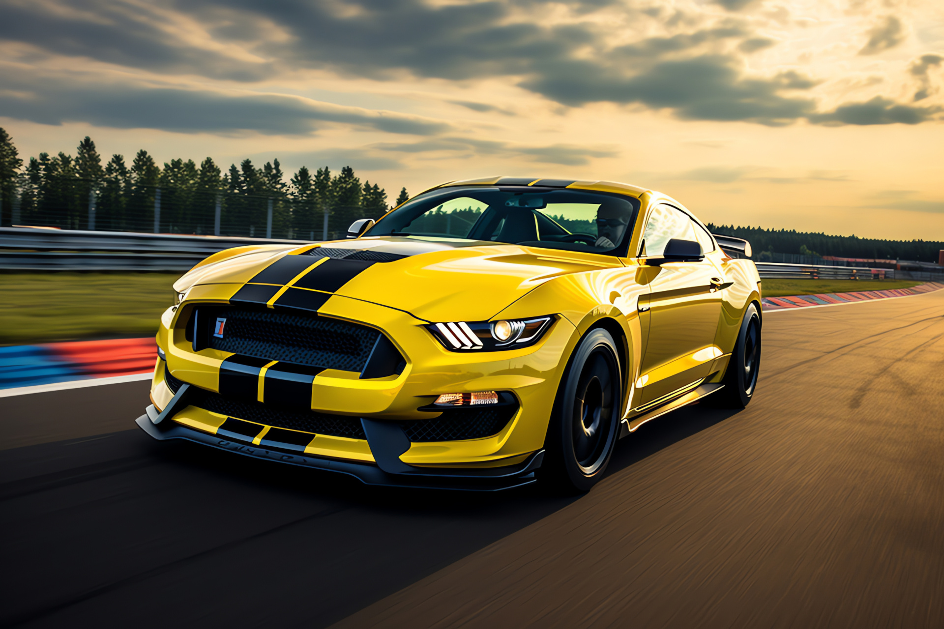 Mustang GT350R, Track-ready Hockenheimring, Signature exhaust sound, Designed for speed, Racing heritage, HD Desktop Wallpaper