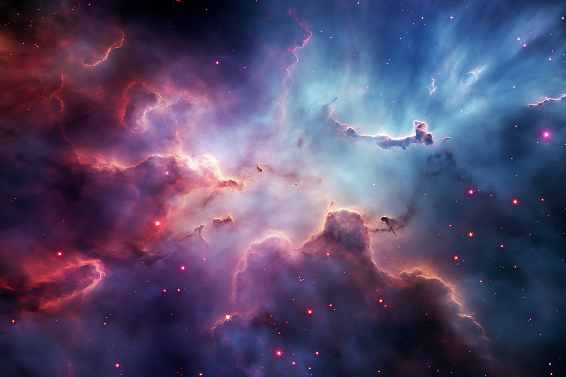 Carina Nebula brilliance, Space cloud complexity, Galactic splendor, Nebula illumination, Astronomical marvel, HD Desktop Image