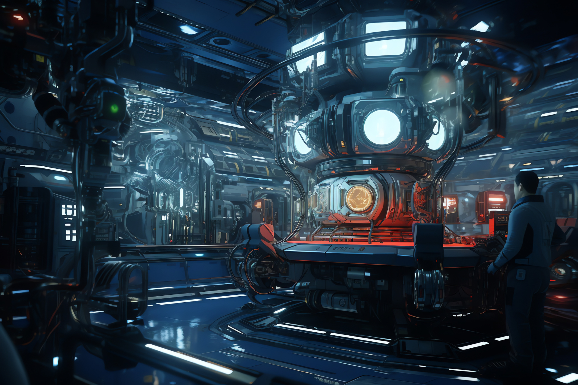 Space habitat, Research team in cosmos, Zero gravity labs, Space experiments, Orbital outpost, HD Desktop Wallpaper