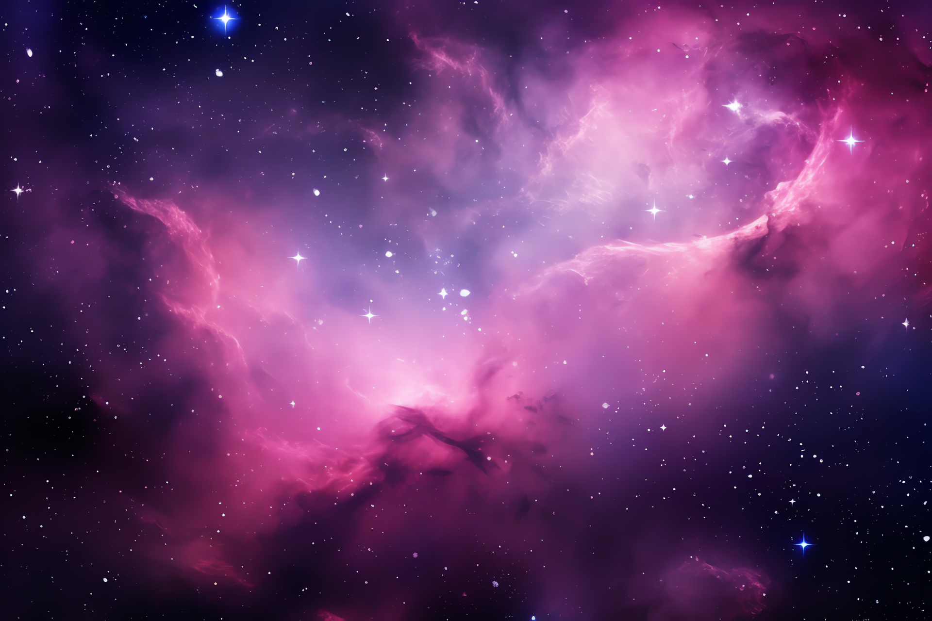 Space wonders, Universal mysteries, Nebular dance, Galactic scene, Pink clouds, HD Desktop Image