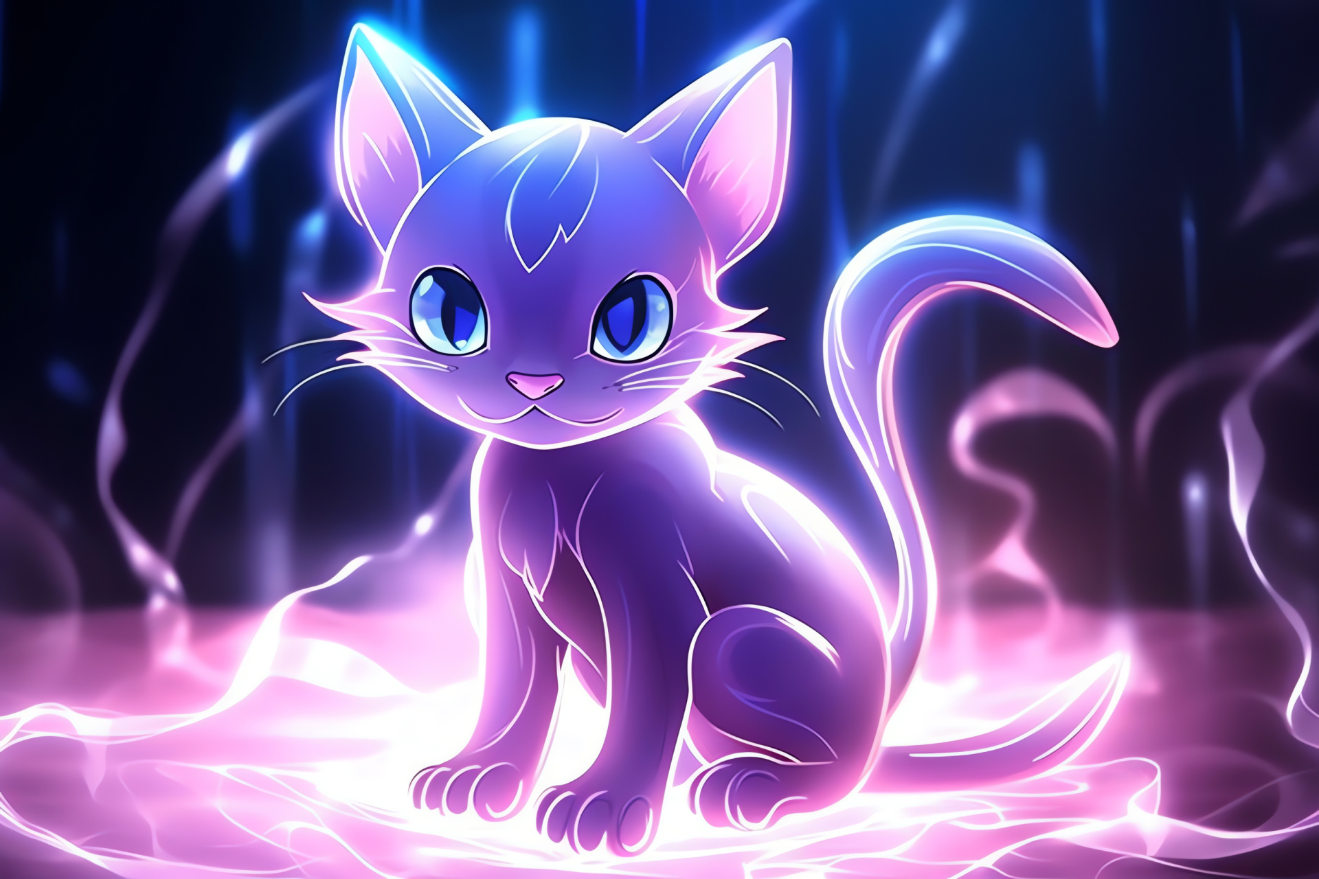 Mew, Rare Pokemon, Psychic abilities, Ethereal presence, Legendary status, HD Desktop Wallpaper