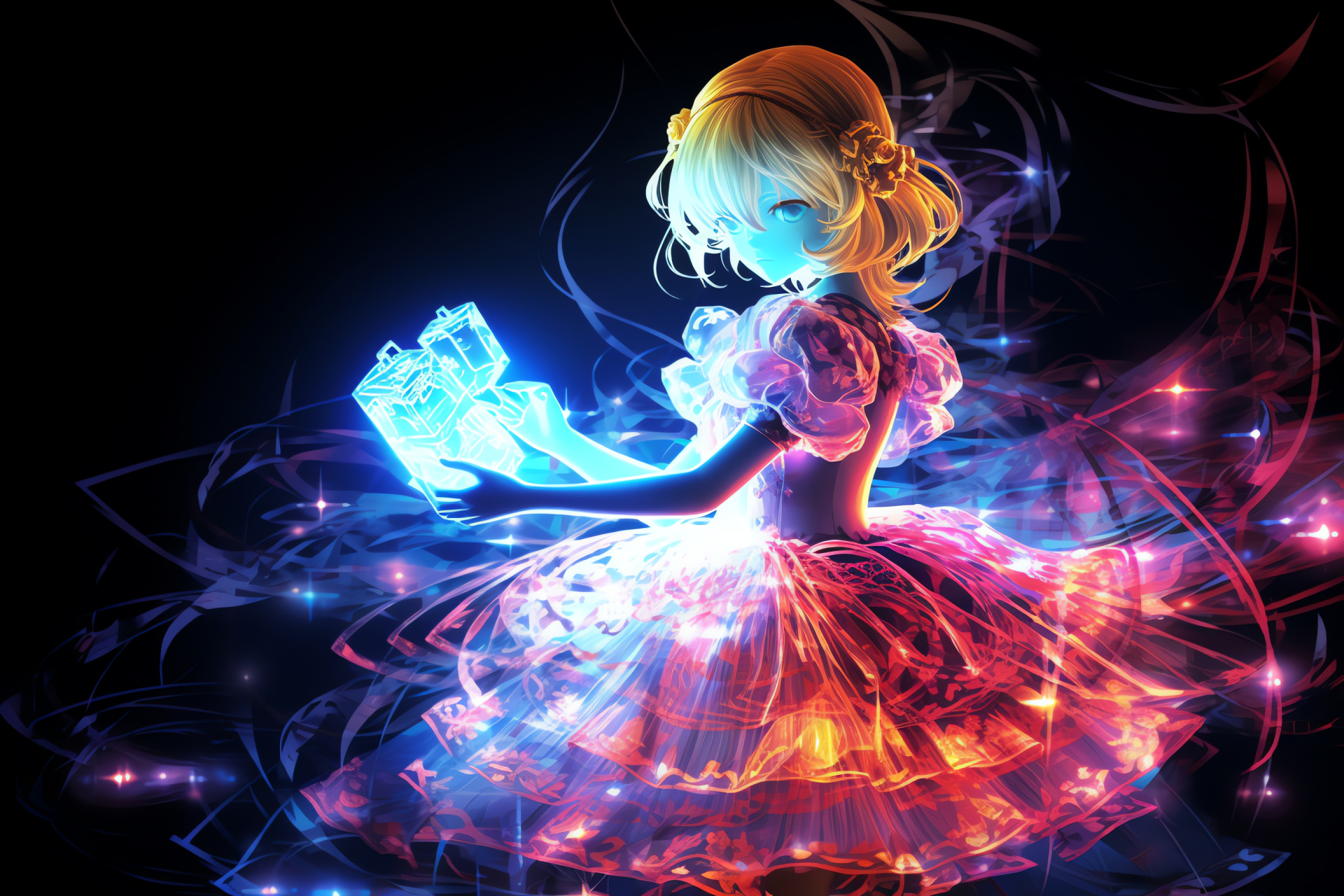 Alice Margatroid character, Library magician, Grimoire controlled, Puppet master lore, Touhou franchise popularity, HD Desktop Wallpaper