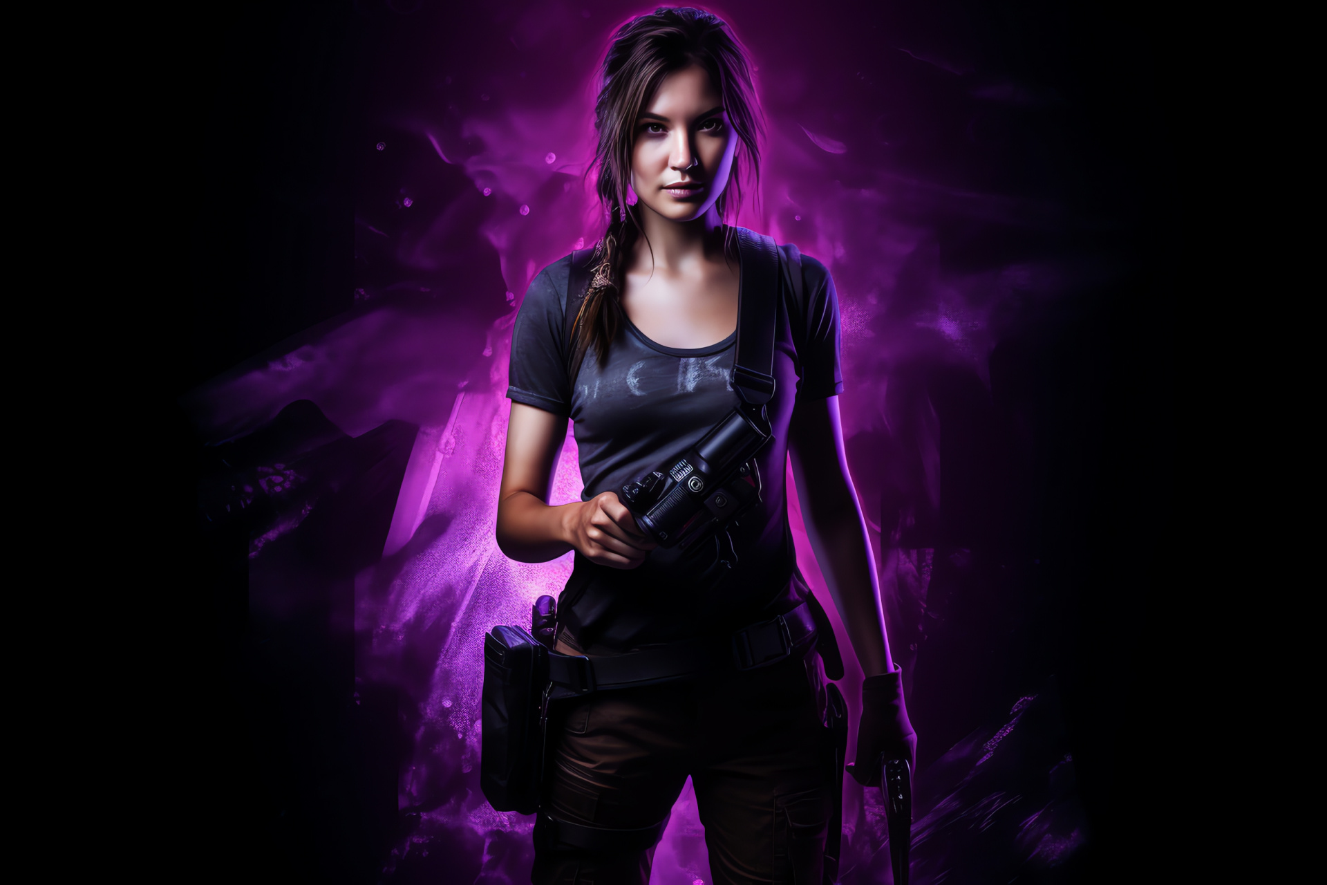 Uncharted character, Elena Fisher role, Adventurous journalist, Photography gear, Friendly features, HD Desktop Image