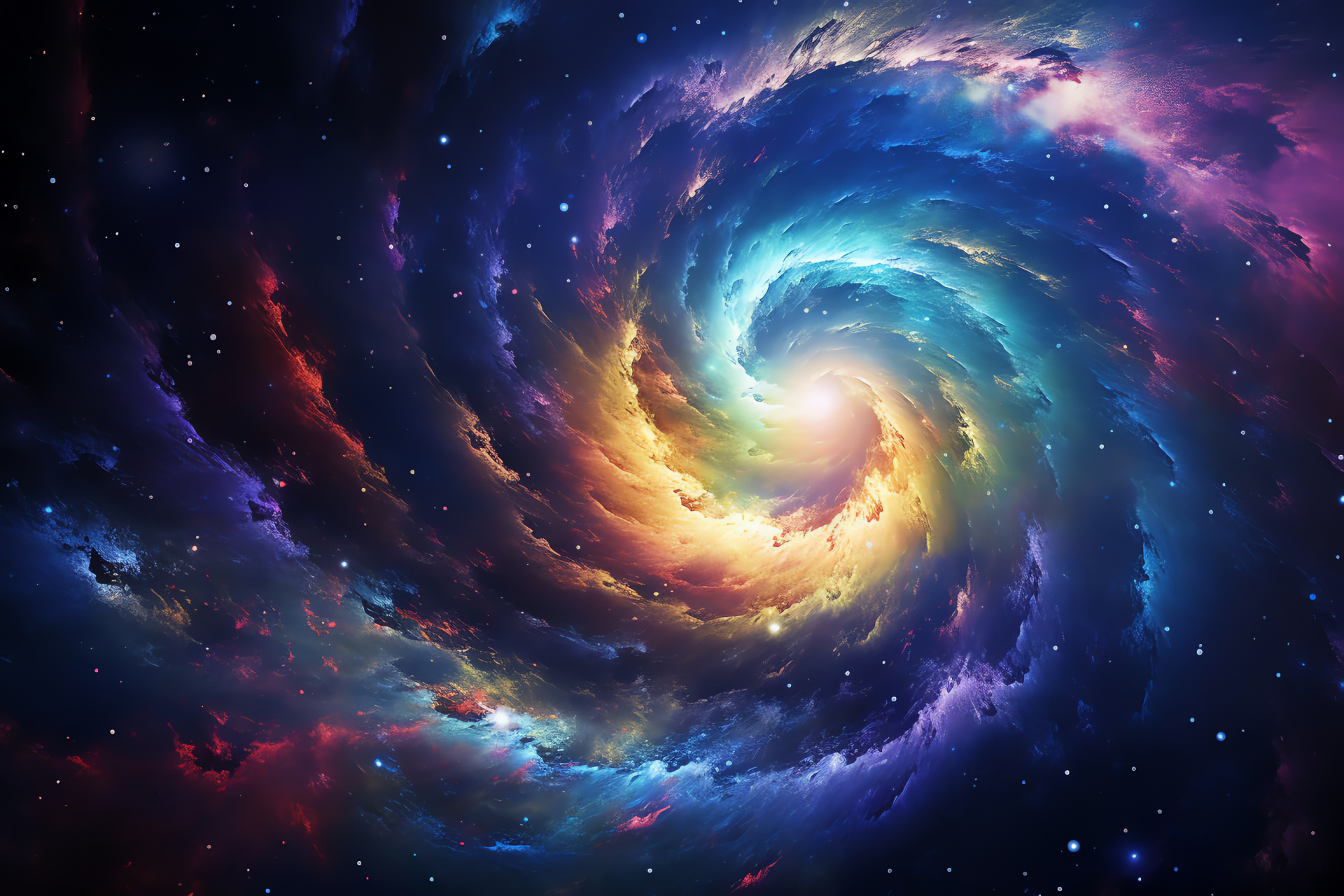 Whirlpool Galaxy, Spiral galaxy wonders, Celestial body, Astrophotography, Interstellar colors, HD Desktop Wallpaper