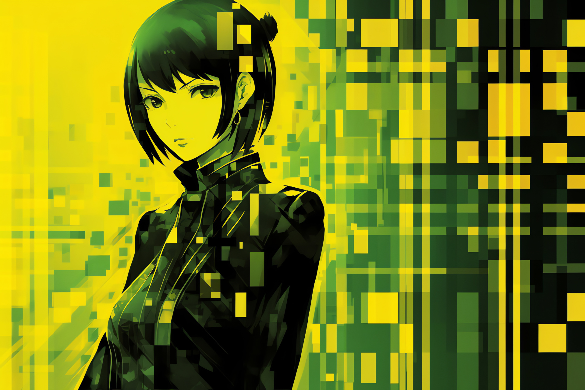 Persona 4 avatar, Inaba resident, Verdant stare, Stature, Poise, HD Desktop Wallpaper