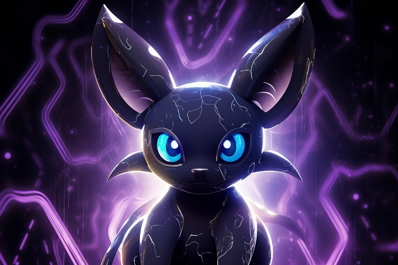 Shiny Umbreon, Gaming character, Eeveelution, Dark-type Pokmon, Gleaming accents, HD Desktop Wallpaper