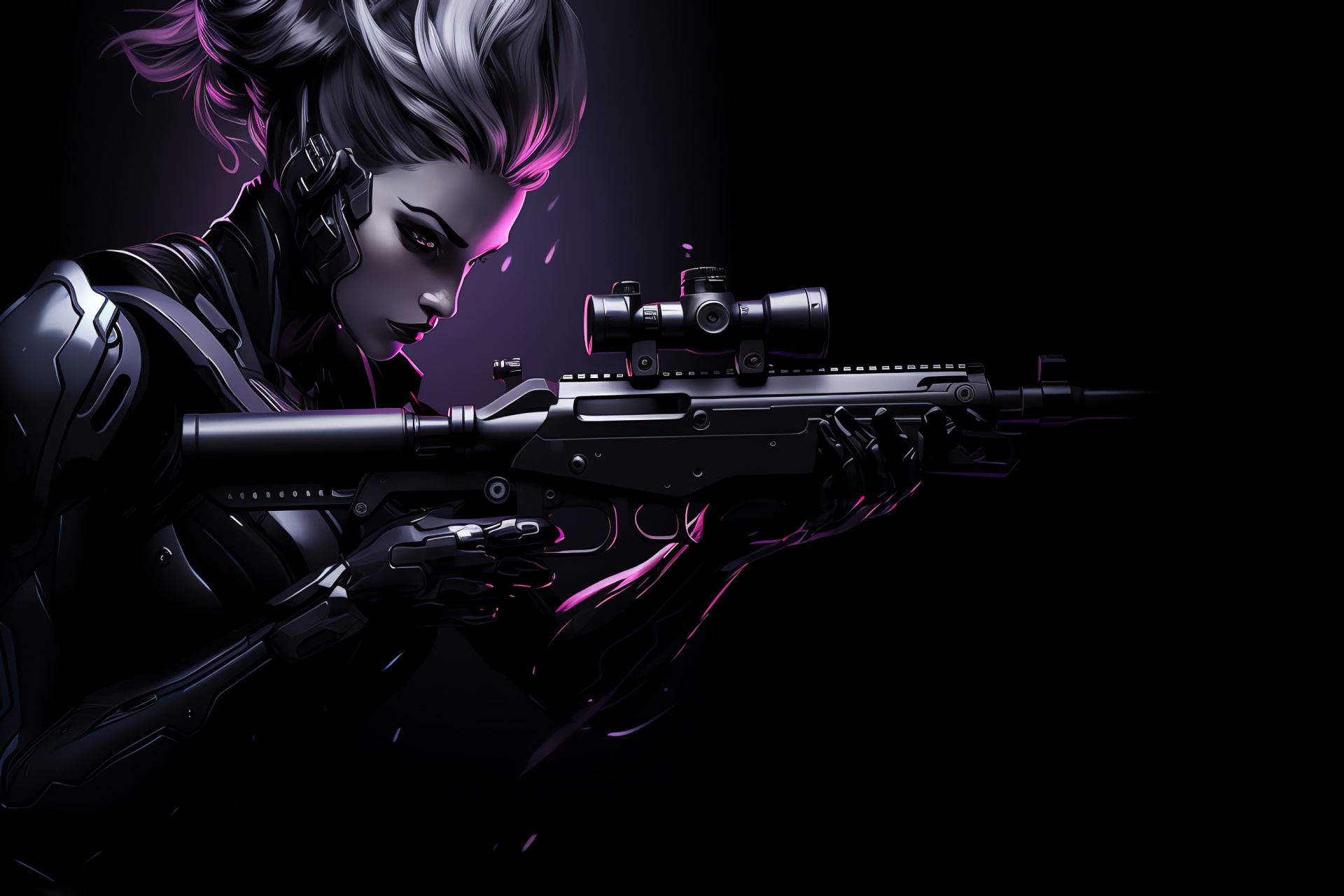 Widowmaker overwatch, Precision game assassin, Intense focus, Character showcase, Gaming environment, HD Desktop Wallpaper