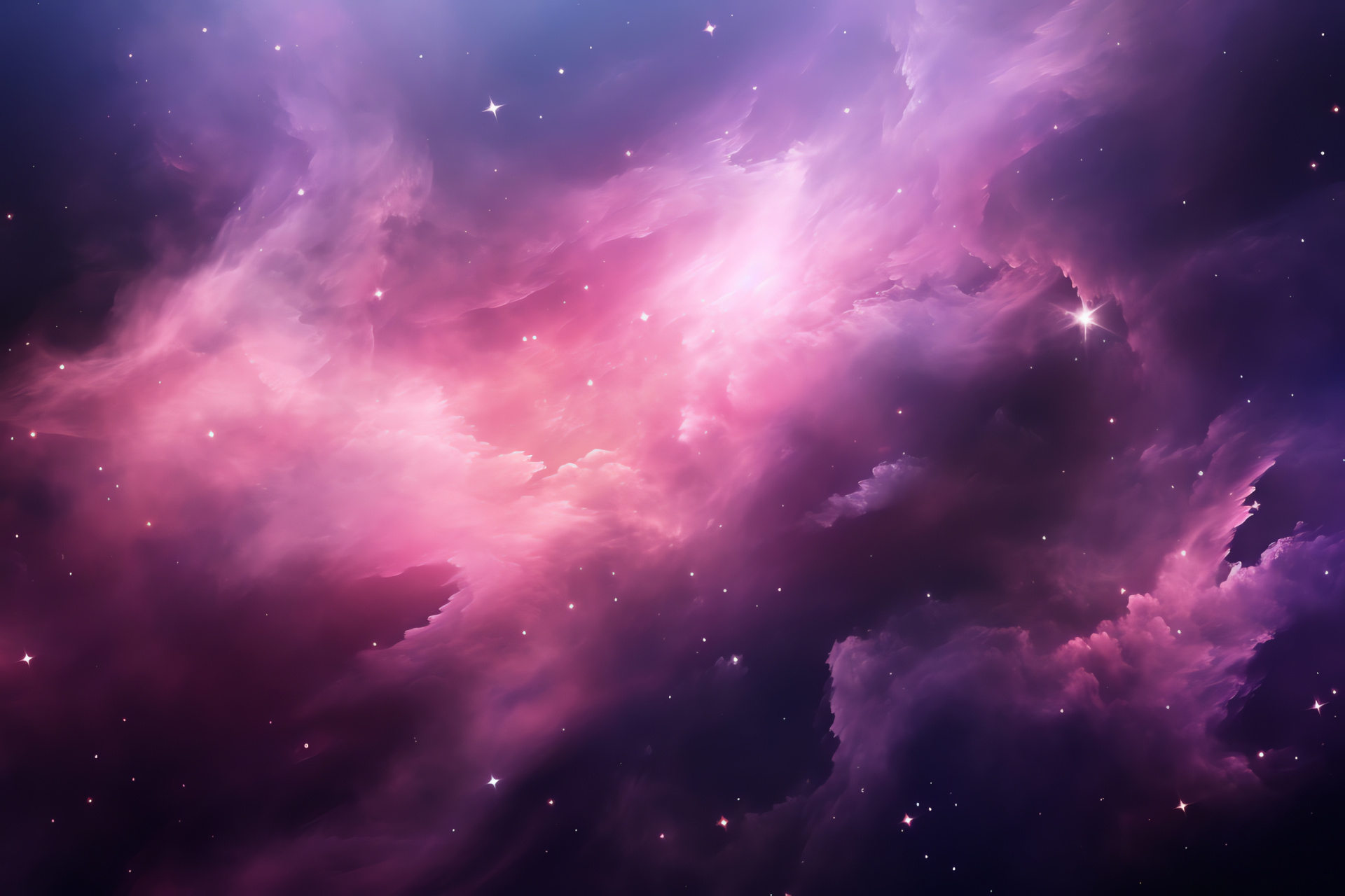 Star formation, Pink astral field, Space allure, Celestial drama, Universe grandeur, HD Desktop Wallpaper