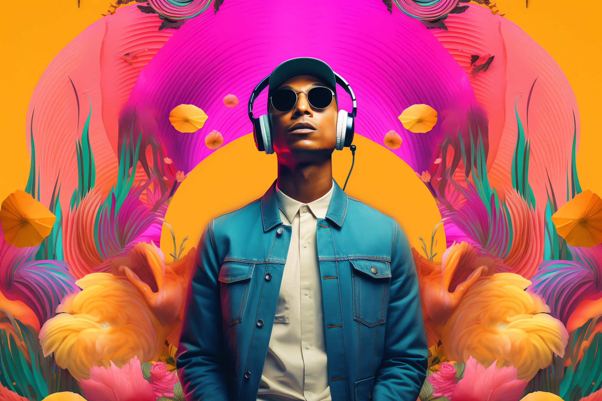 Pharrell, Artistic wisdom, Musical storytelling, Recording artist, Vivid stage presence, HD Desktop Wallpaper