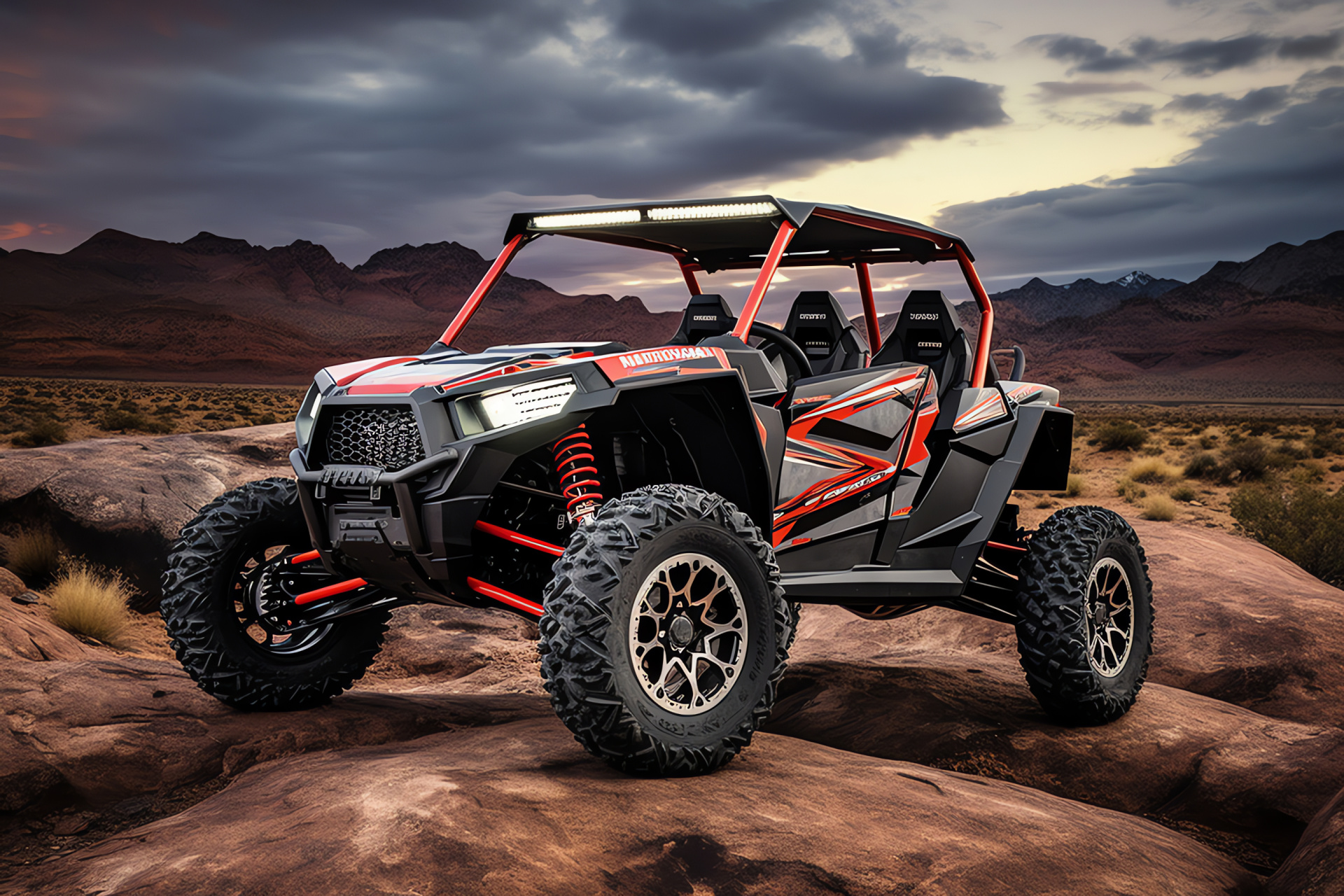 Polaris Rzr XP series, Off-road excellence, Red, black and white UTV, Multi-terrain vehicle, High-octane sports, HD Desktop Wallpaper