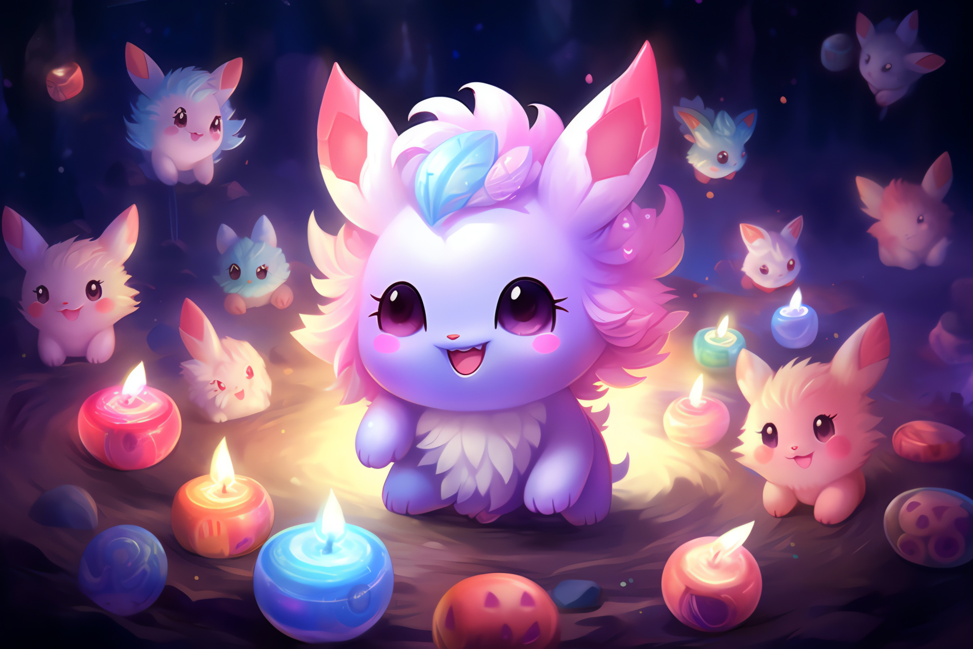 Pokemon Clefairy, Togekiss serenity, Spritzee essence, Fantasy landscape, Sweet land, HD Desktop Wallpaper