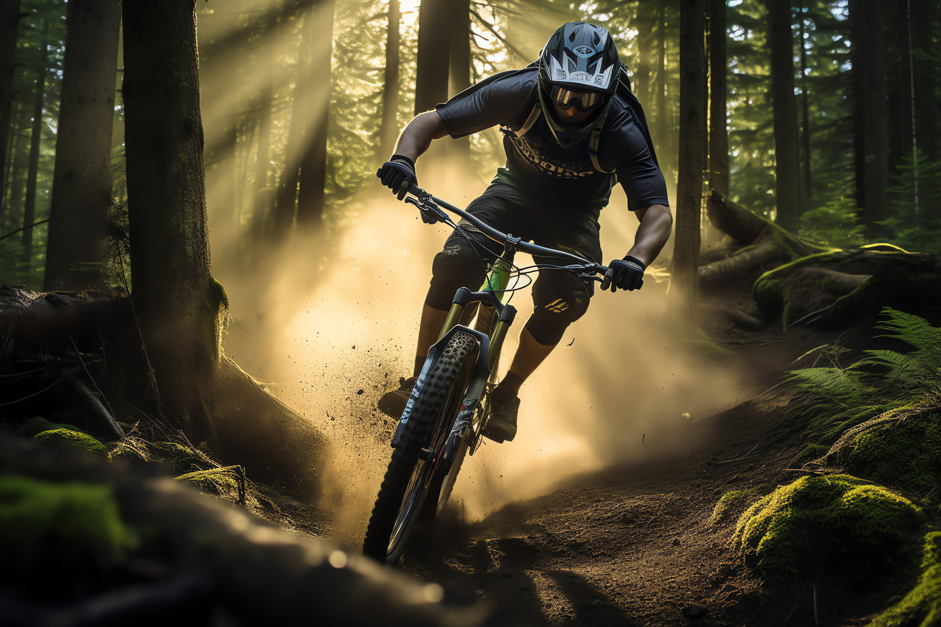 Whistler Bike Park course, BC mountain biking mecca, Cyclist heaven jumps, Canadian trail adventure, Lush woodland ride, HD Desktop Image