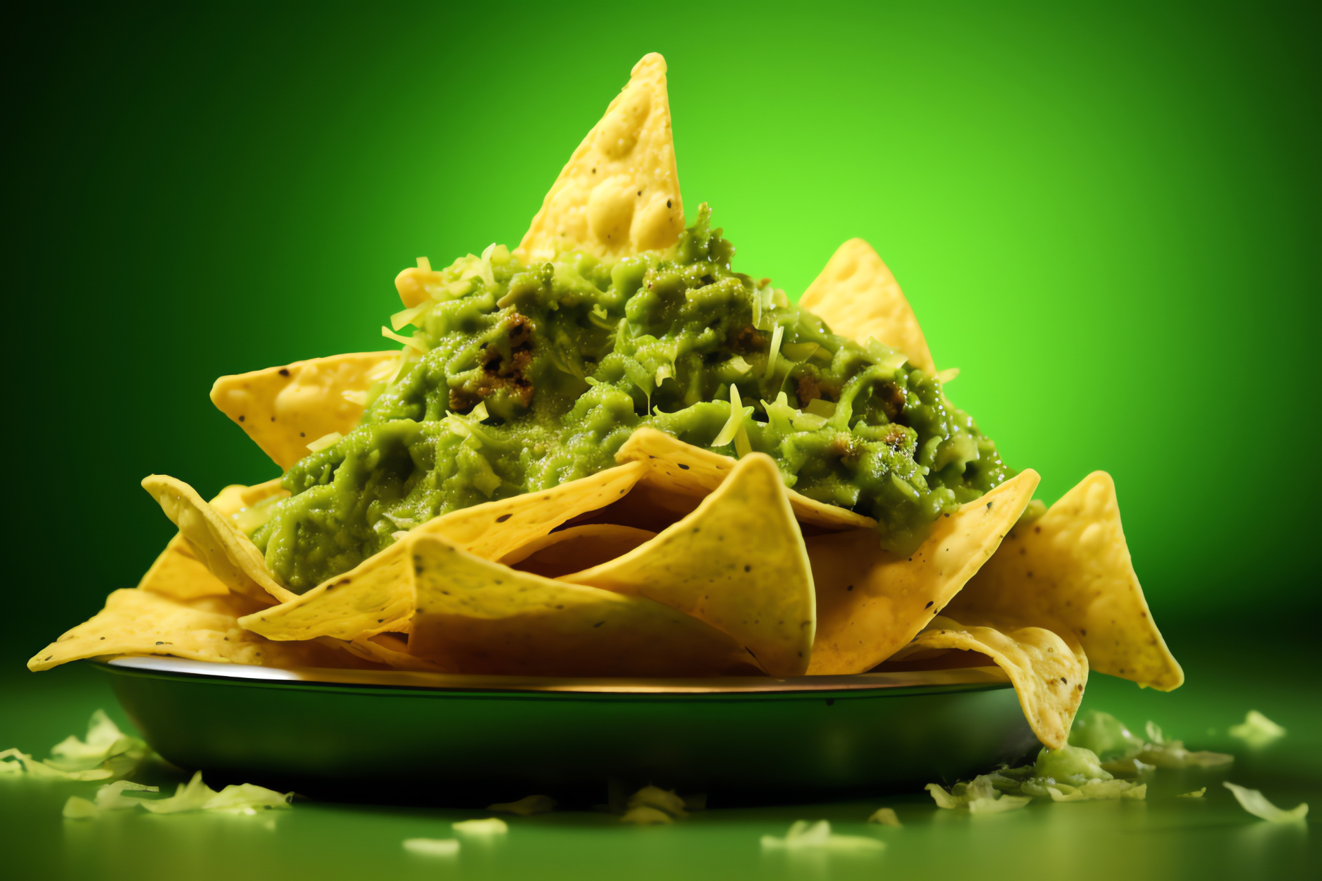 Taco Bell specialty, Crisp nachos, Abundant garnishes, Flavorful bites, Jade canvas, HD Desktop Wallpaper