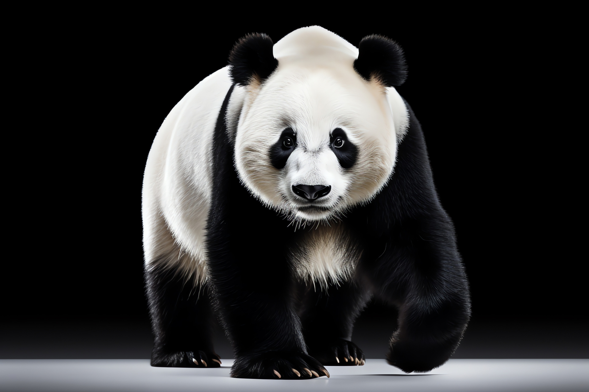 Giant panda, Bear species, Endangered animal, Mammalian contrast, Bamboo eater, HD Desktop Image