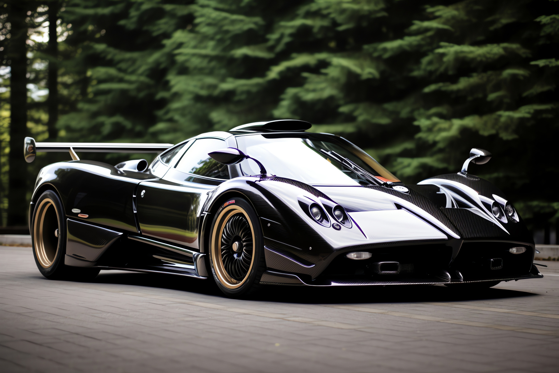 Pagani Zonda F, renowned raceway, high speed trial, wind-cutting form, assertive vehicular demeanor, HD Desktop Image