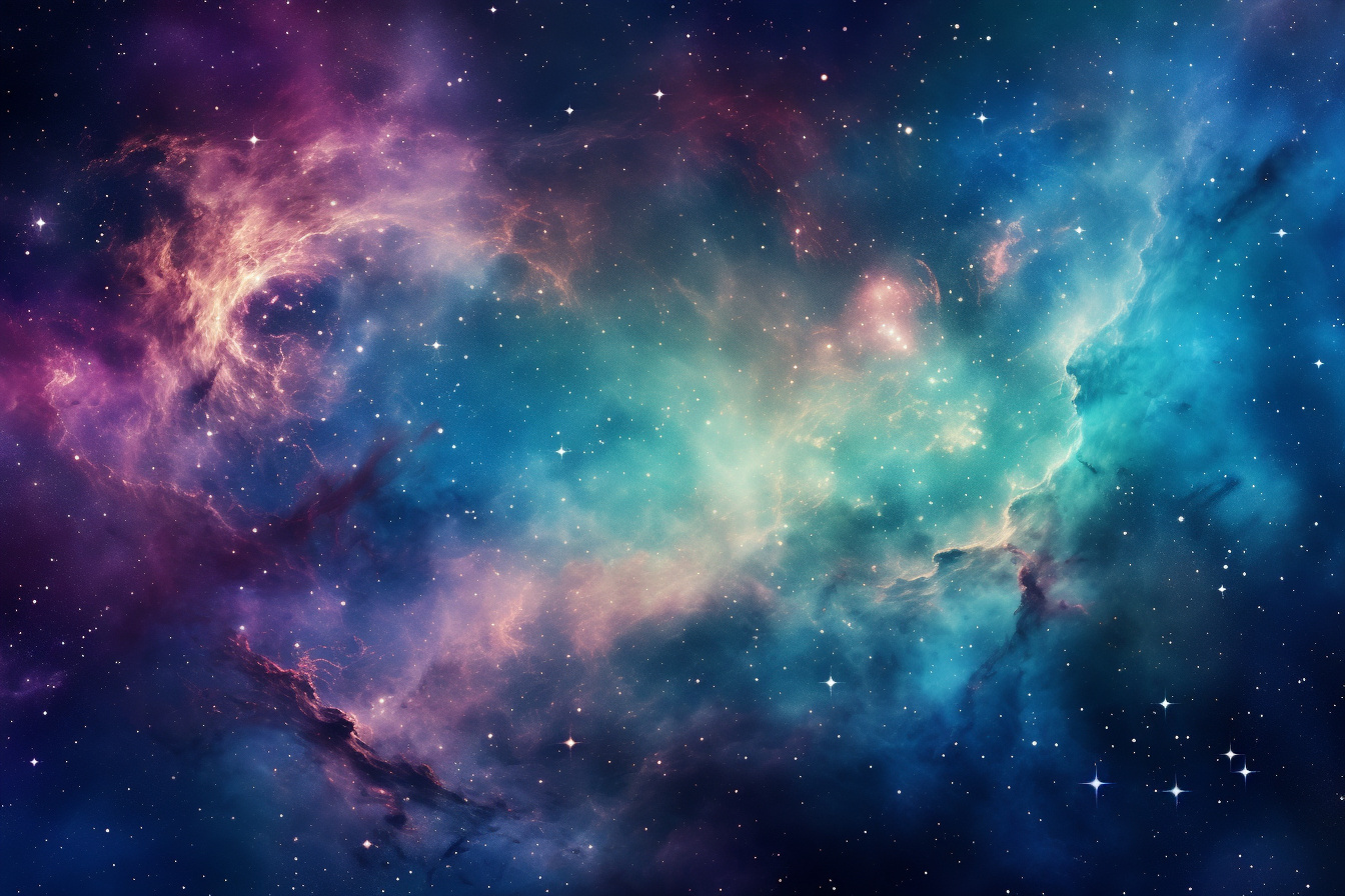 Deep space detail, intense universe colors, neon cosmic spectacle, spectral star phenomenon, HD Desktop Image