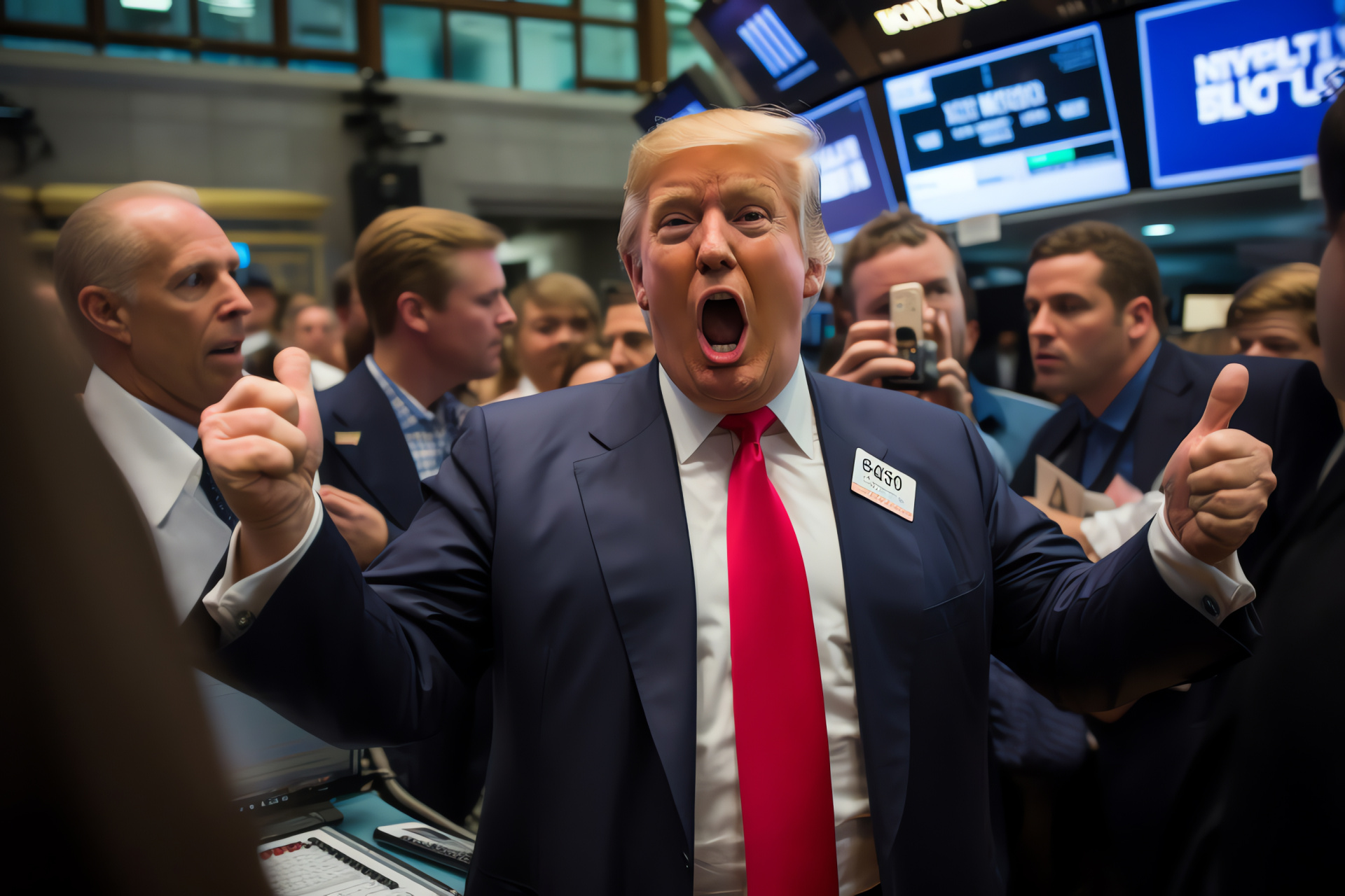 Donald Trump, Financial markets, Bold speaker, Stock exchange, Dynamic business setting, HD Desktop Wallpaper