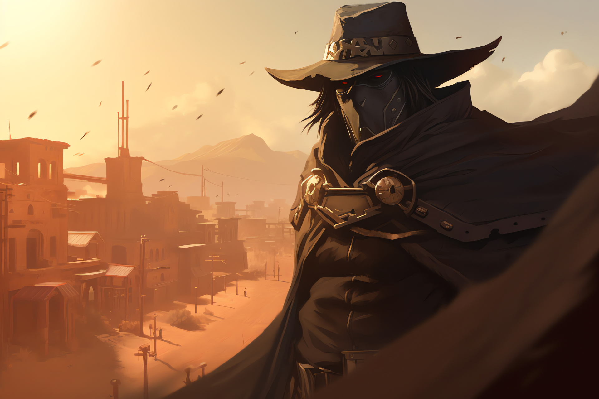 Gaming Outlaw McCree, Overwatch Showdown, Cowboy Themed Gameplay, Wild West Gaming, Action Packed Duel, HD Desktop Image