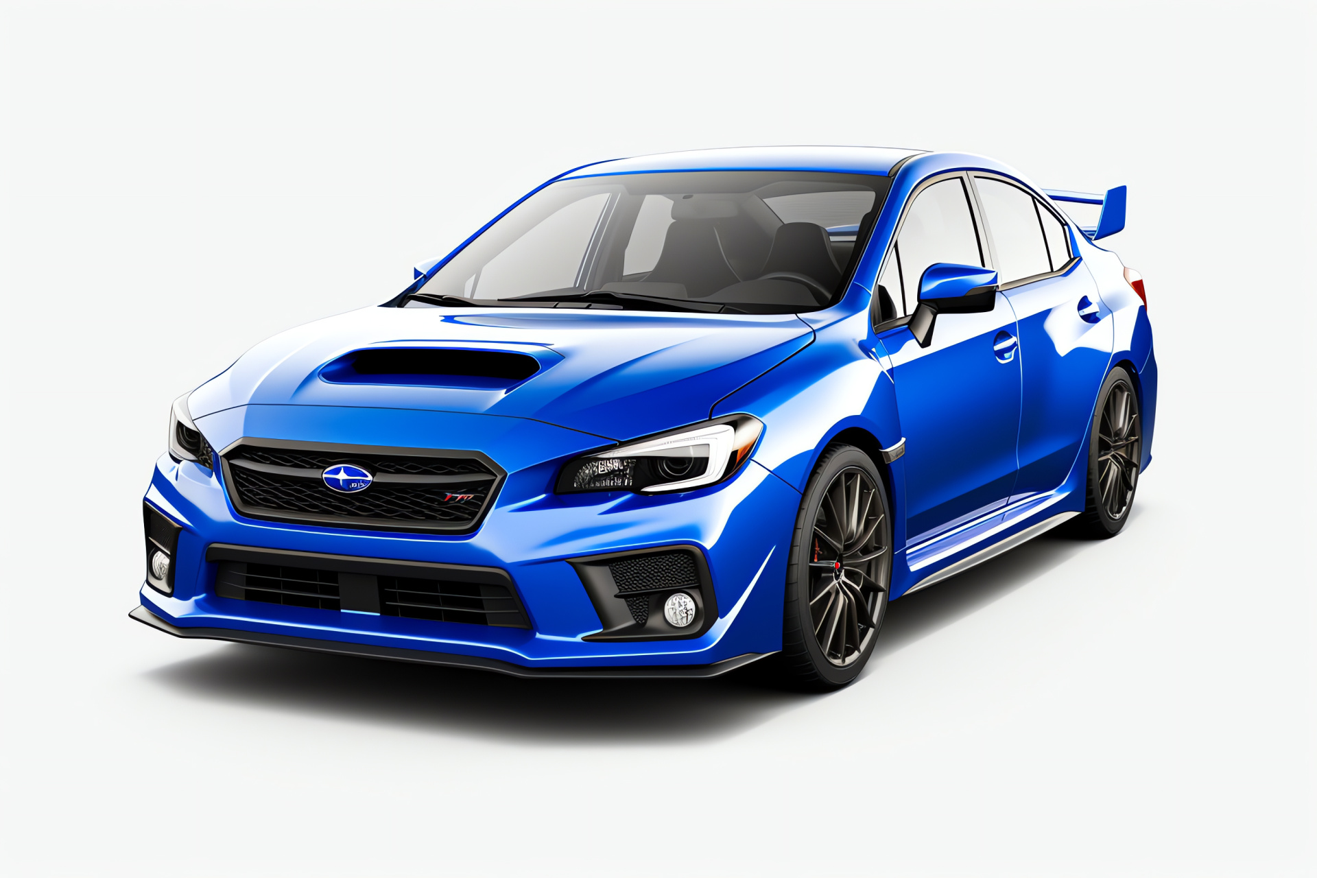 Subaru WRX STI, Performance sedan, Rally-inspired vehicle, Blue sports car, Automotive enthusiasm, HD Desktop Wallpaper