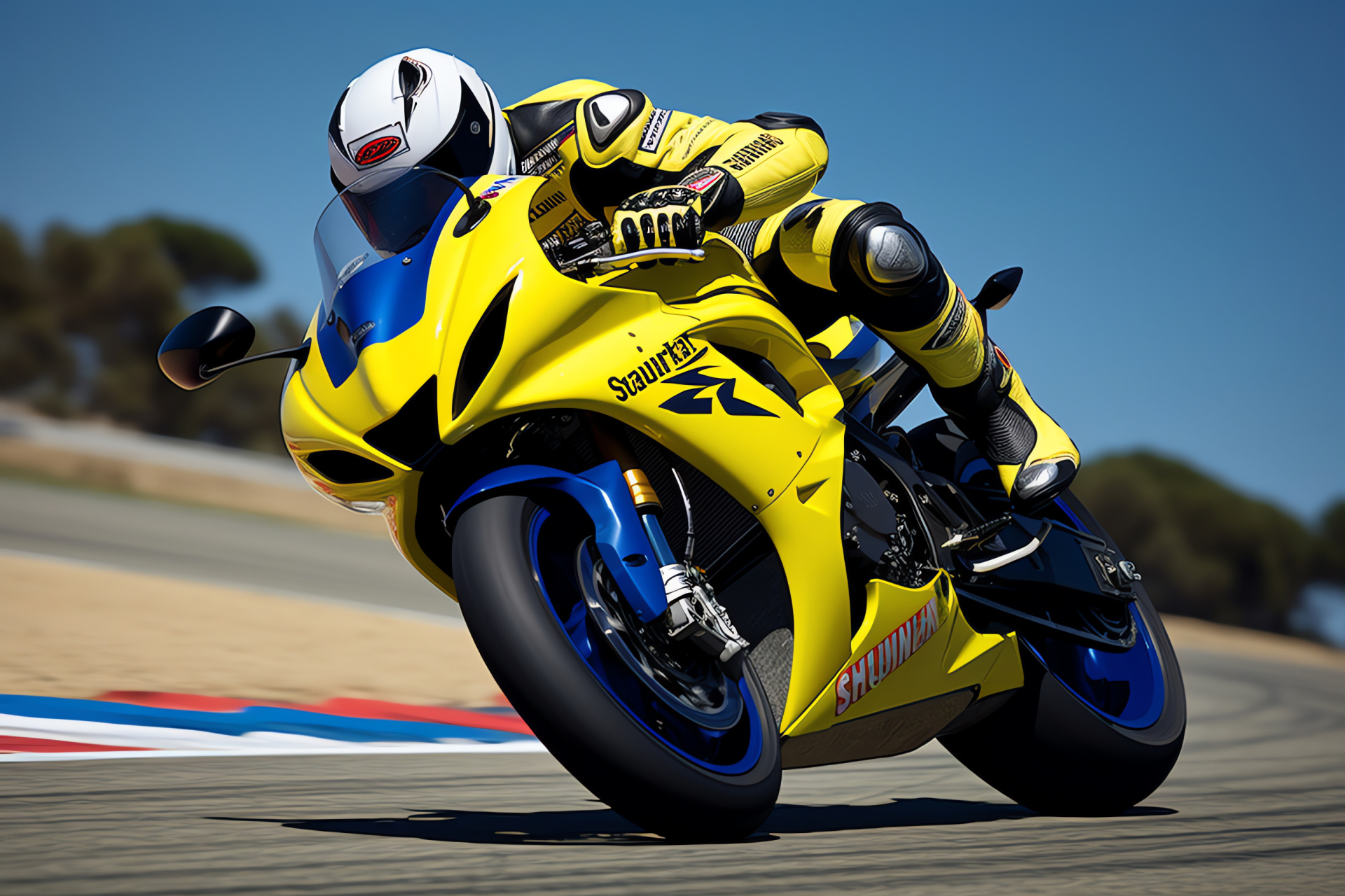 Suzuki GSX-R600, Laguna Seca circuit, Race corner corkscrew, Motorcycle agility, Full track view, HD Desktop Wallpaper