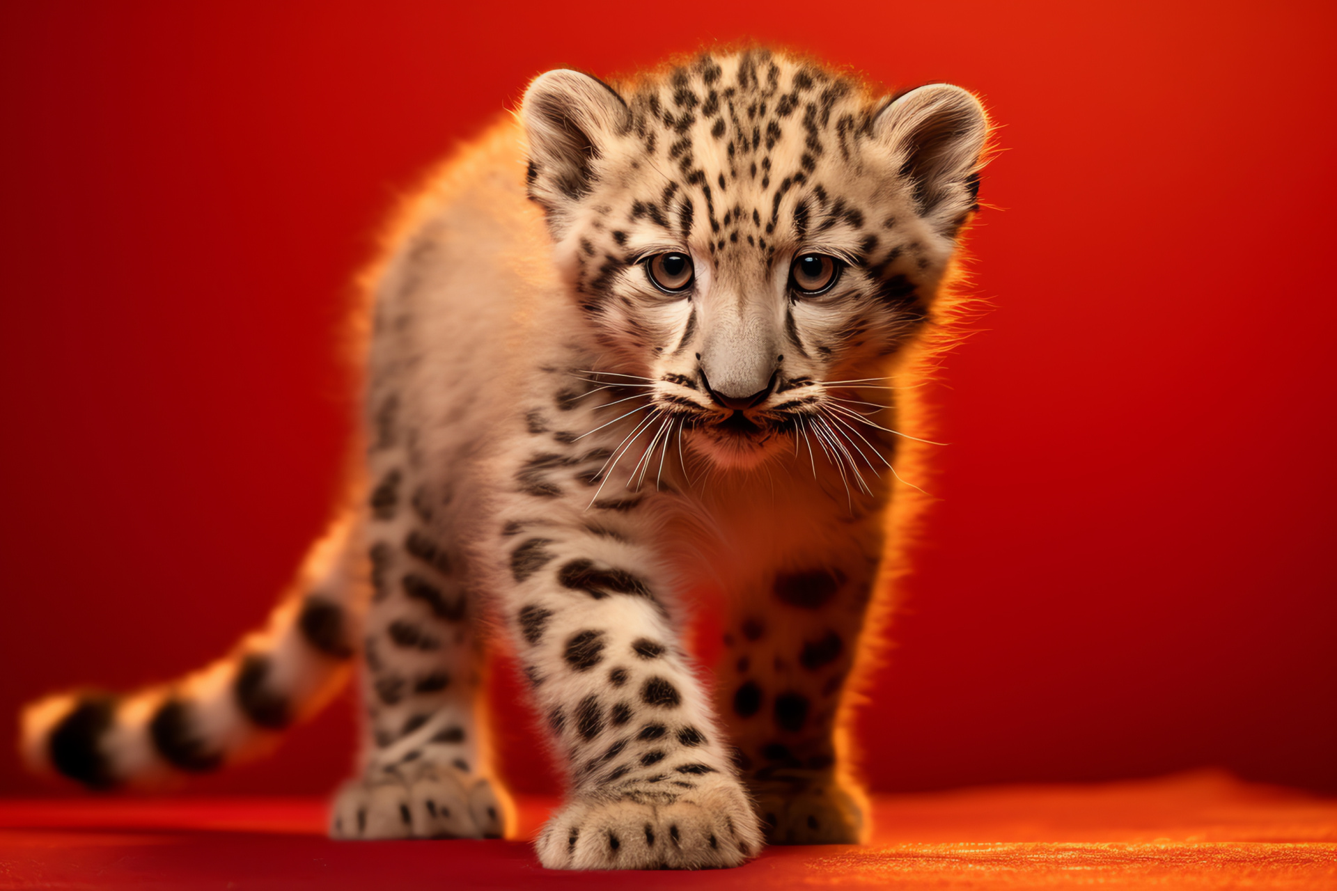 Snow Leopard, Big cat frolic, Endangered wildlife, Mountain ecosystem, Snowy habitat, HD Desktop Wallpaper