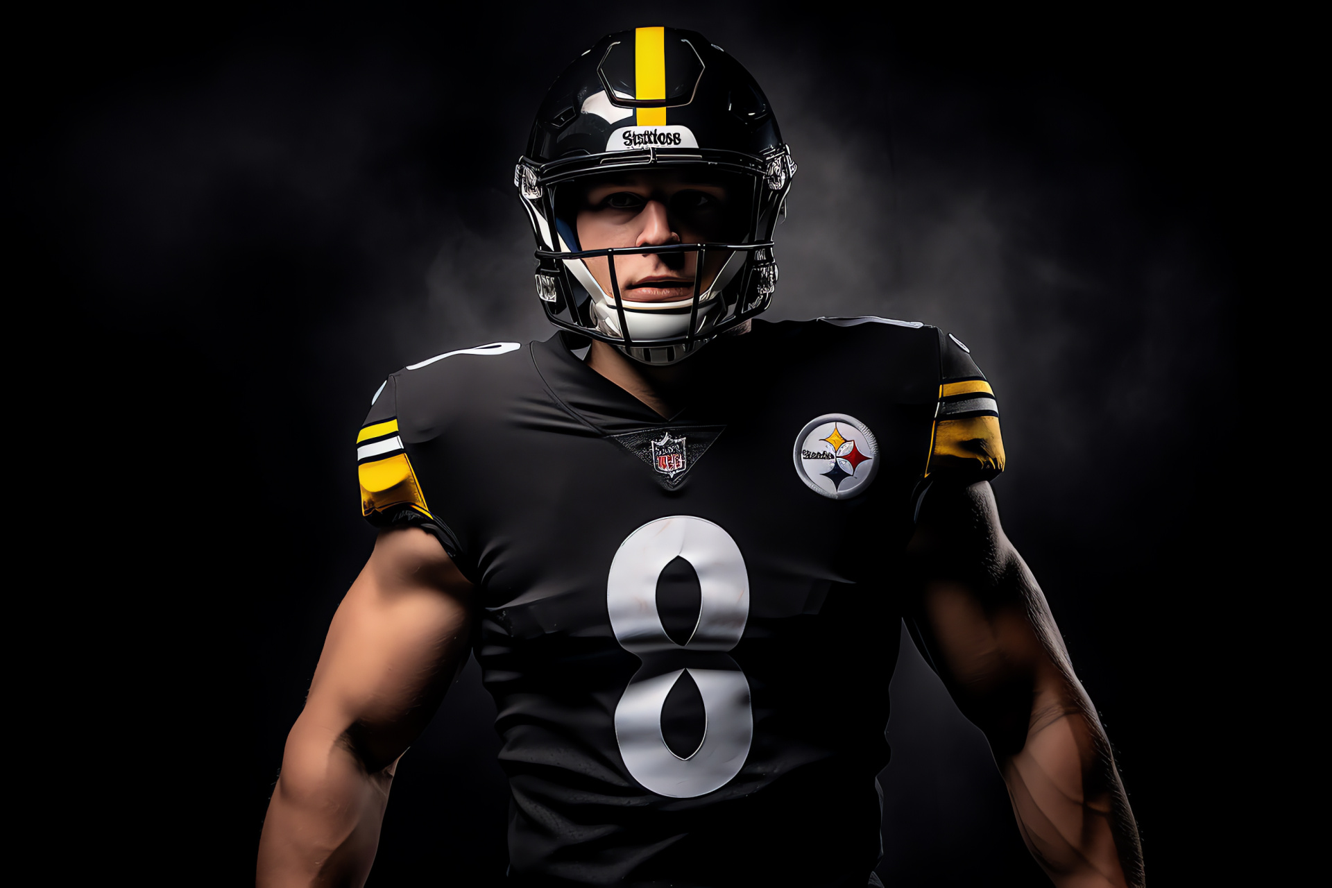 T.J. Watt, Linebacker skill, Defensive play, Steelers gear, Professional athlete, HD Desktop Image