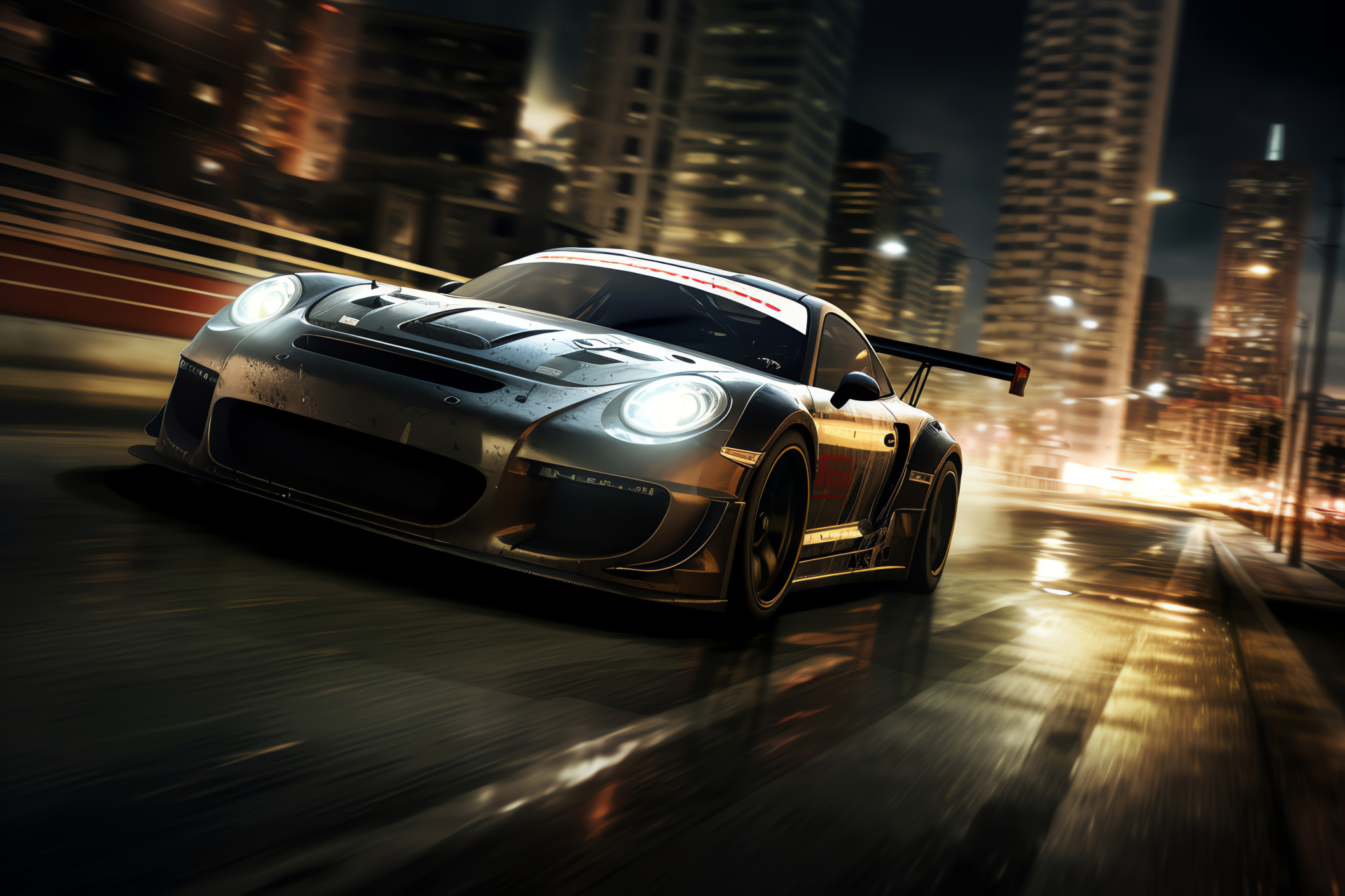 NFS Most Wanted circuit, Intense street race, Downtown velocity, Competitive autos, Challenging bends, HD Desktop Image