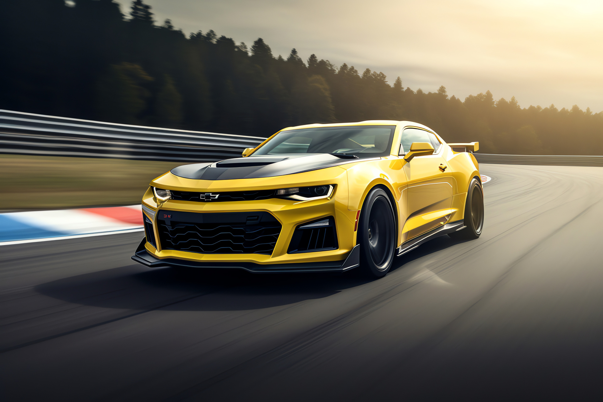 Chevrolet Camaro ZL1 1LE, Racing circuit, Laguna Seca, Track-ready sports car, Performance-focused design, HD Desktop Wallpaper