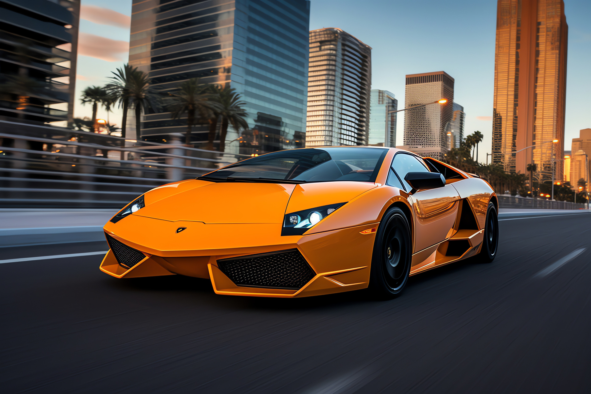 Lamborghini Murcielago LP670-4 SuperVeloce, Las Vegas, Nevada attractions, Iconic supercars, Las Vegas Strip night, HD Desktop Image