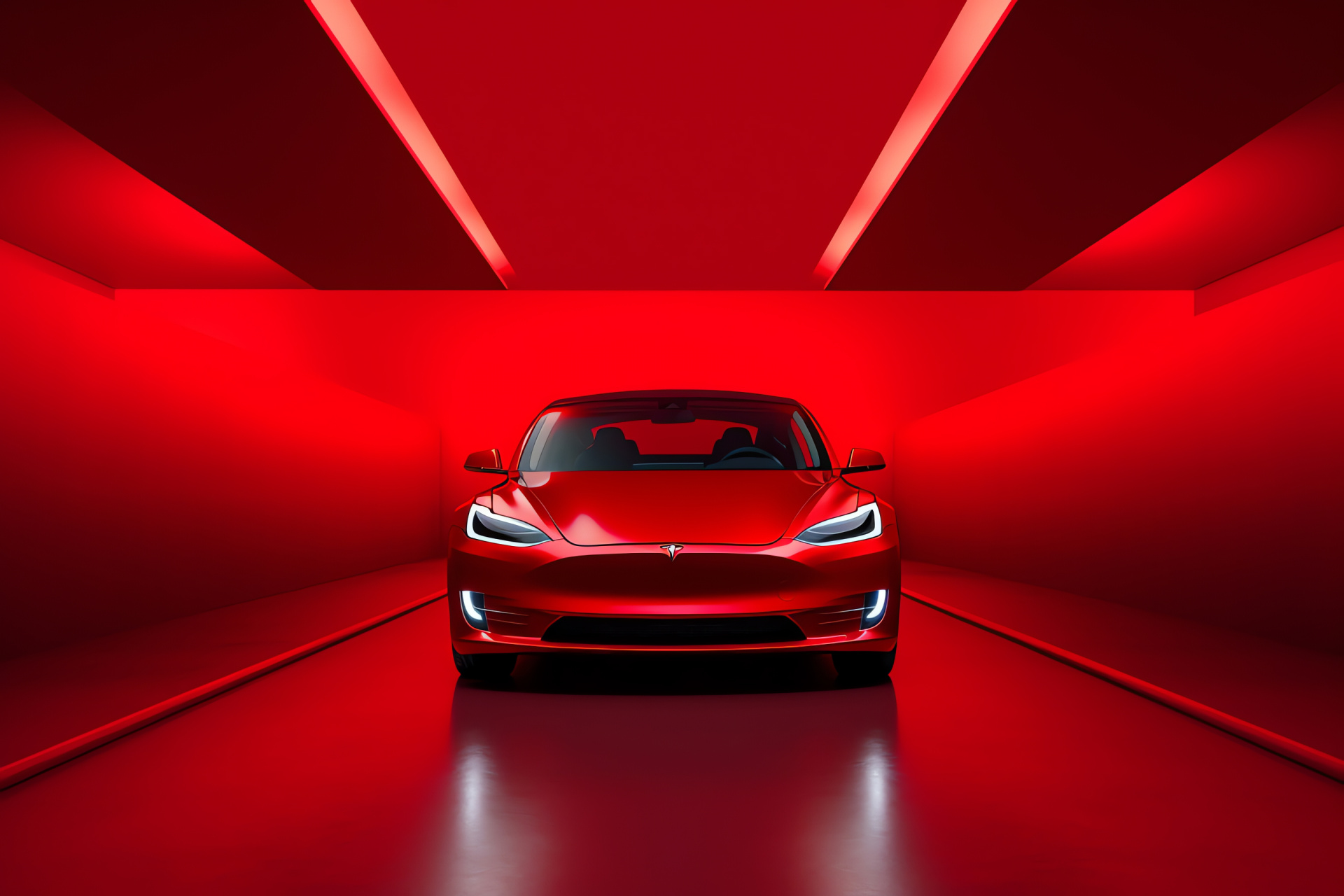 Tesla Model S Long Range, Extended EV range, Sustainable transport, Red electric car, Refined appearance, HD Desktop Wallpaper