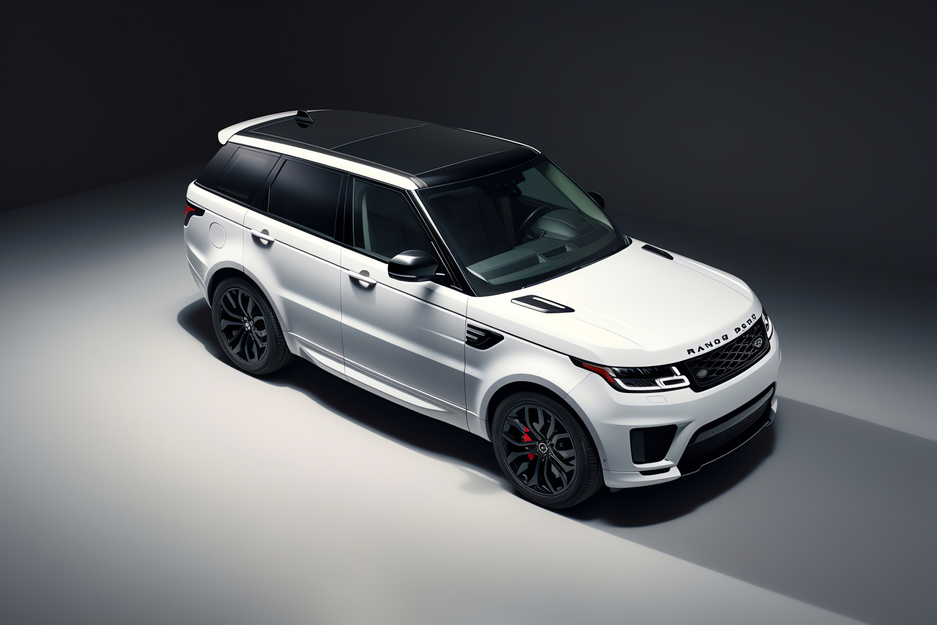 Range Rover Sport 2018, Vehicle showcase, Two-tone sophistication, Luxury design, High-angle view, Refined aesthetics, HD Desktop Wallpaper