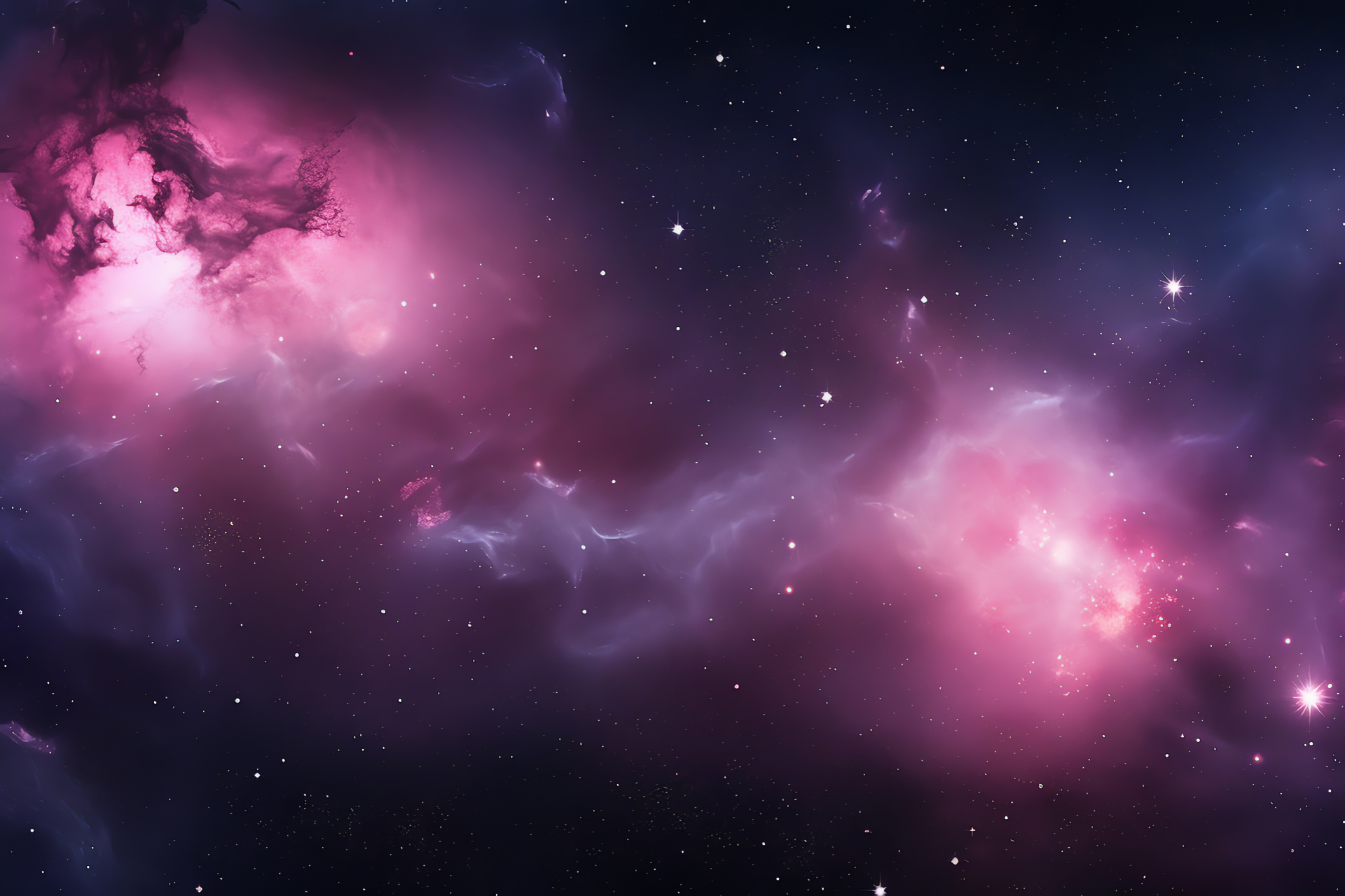 Celestial Pink Galaxy, Panoramic Universe, Astral Marvel, Intergalactic Weave, Space Fabric, HD Desktop Image