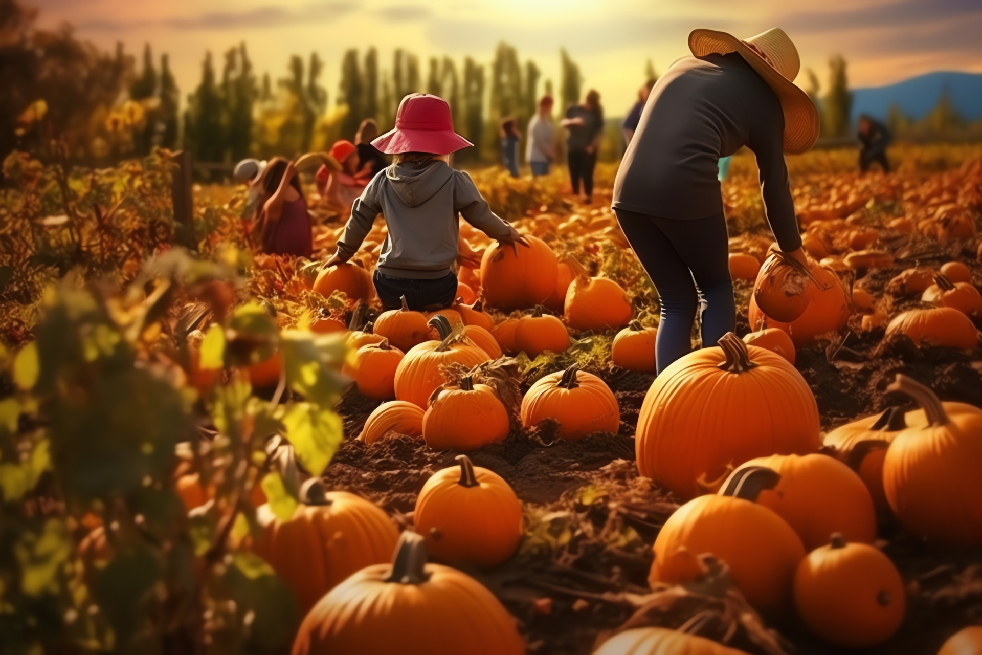 Harvested pumpkin, culinary ingredient, field of gourds, October festivities, ornamental gourd, HD Desktop Image