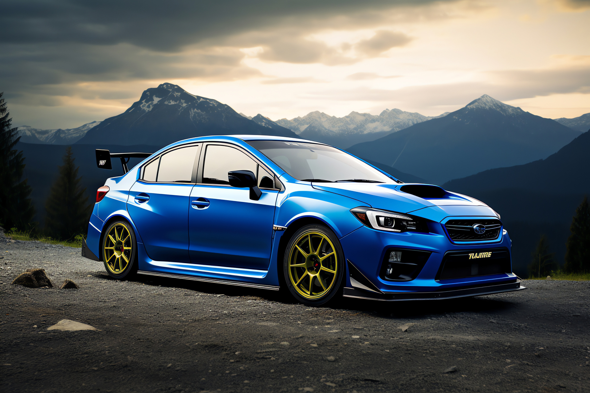 Subaru WRX, Japan mountain driving, rally-born engineering, lead in performance, motorsport inspiration, HD Desktop Wallpaper