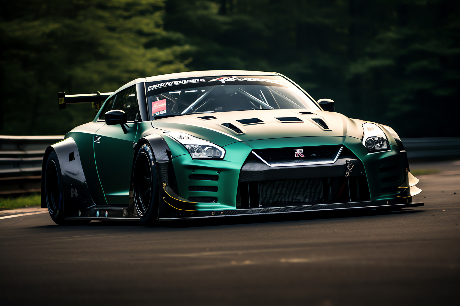 Nissan GTR Liberty Walk, Nrburgring challenges, performance bodywork, legendary lap, racing lore, HD Desktop Image