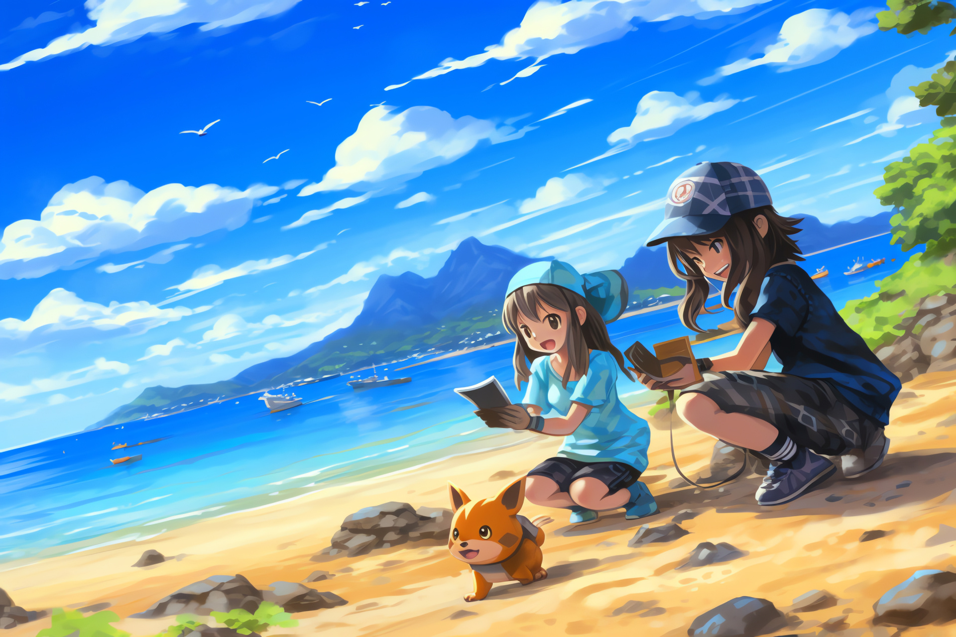 Pokemon Go app, Mobile AR experience, Coastal environment gameplay, Elusive creatures hunting, In-game creature collection, HD Desktop Wallpaper