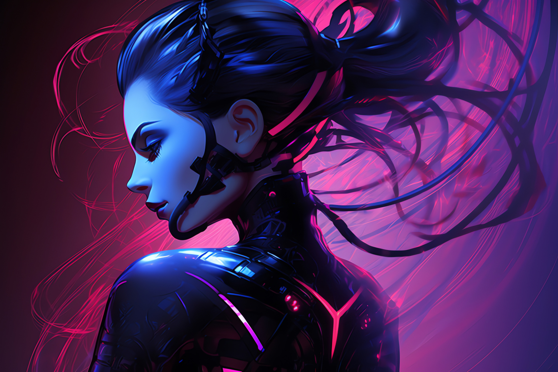 Widowmaker the deadly, Overwatch vantage point, Piercing cerulean stare, Noir tresses, Tactical shooter, HD Desktop Image