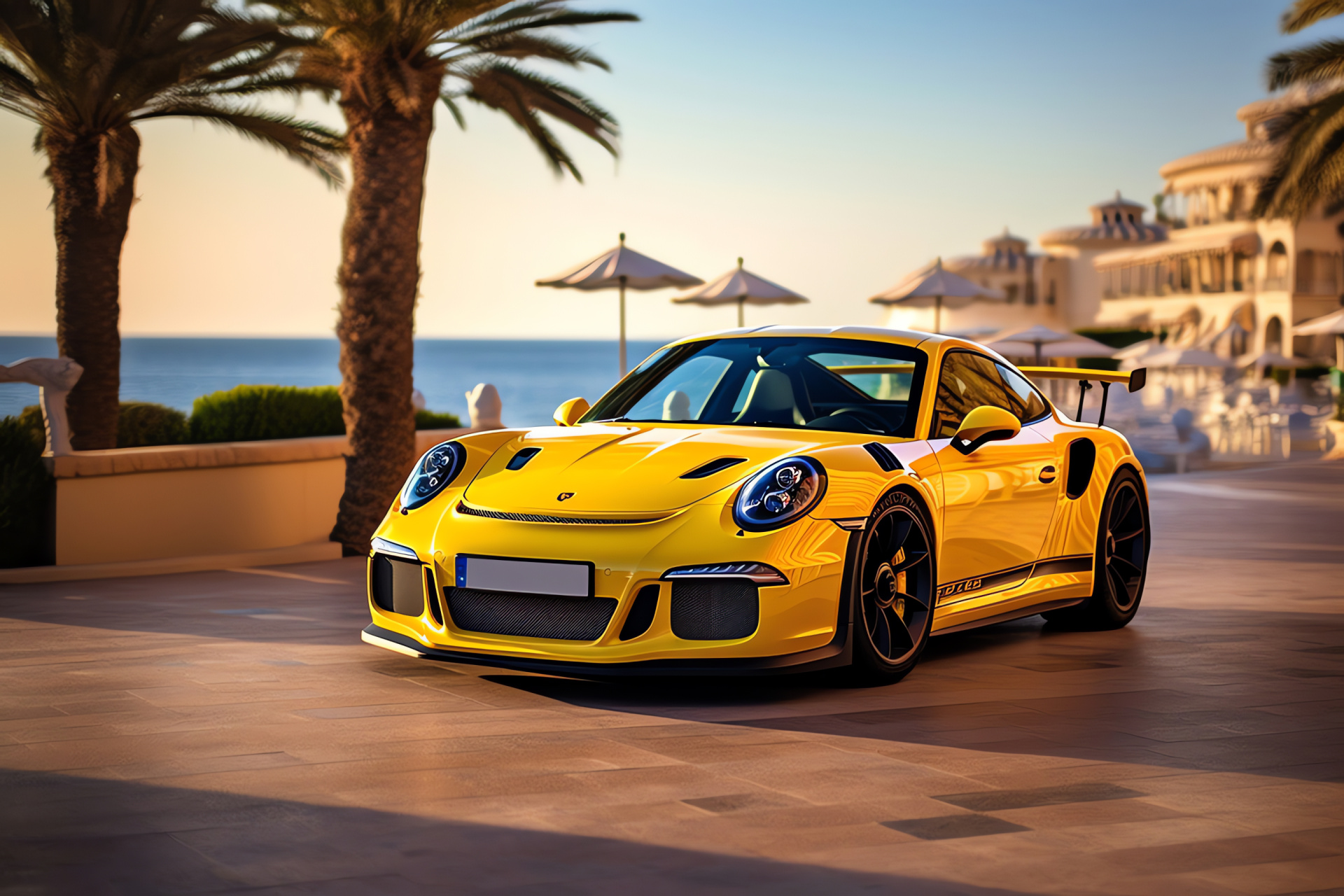 Porsche GT3 in Saint-Tropez, Luxury convertible model, Coastal French Riviera, Upscale vacation hotspot, GT series, HD Desktop Image