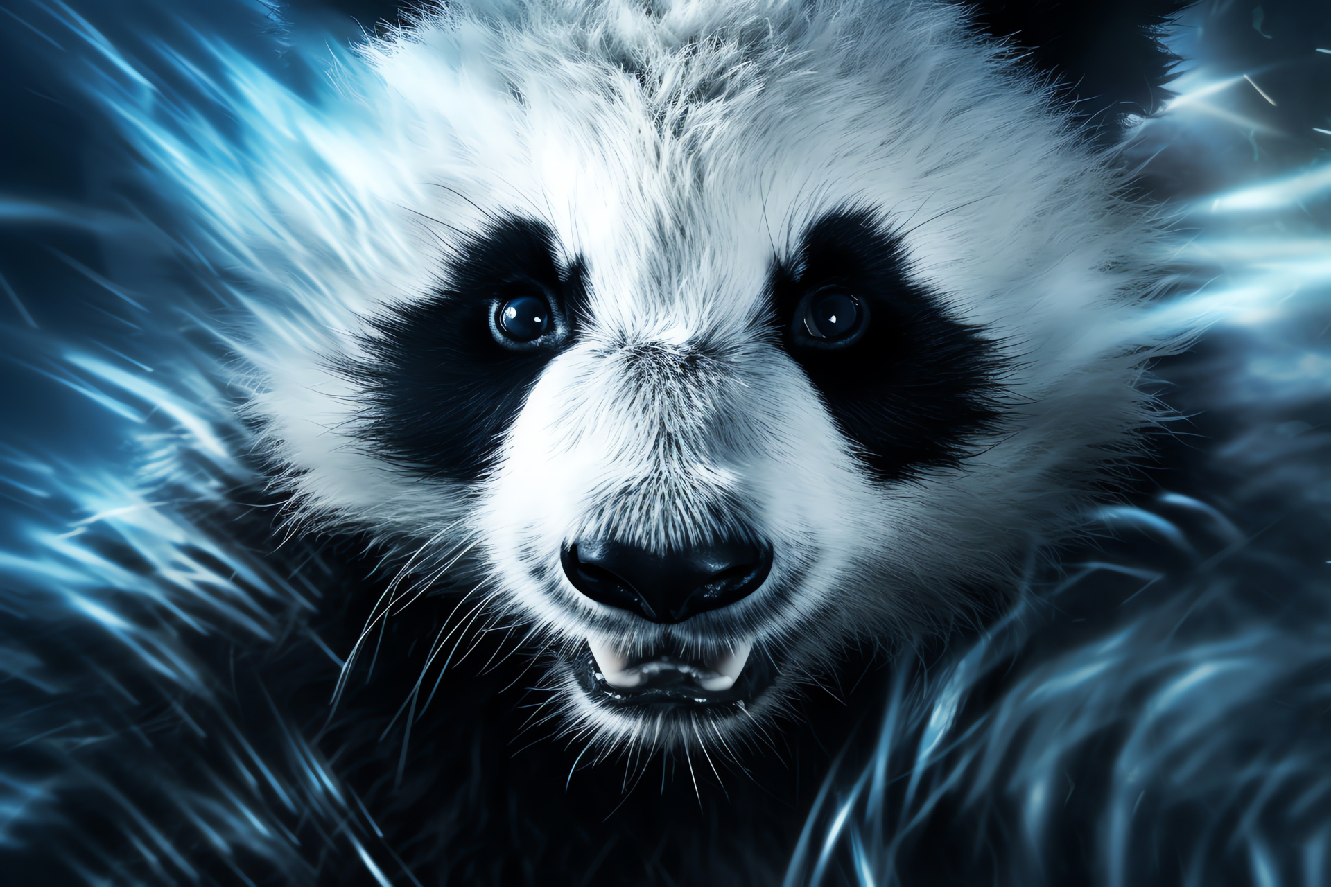 Panda Bear, Chinese panda, Endangered mammal, Giant panda portrait, Conservation subject, HD Desktop Image