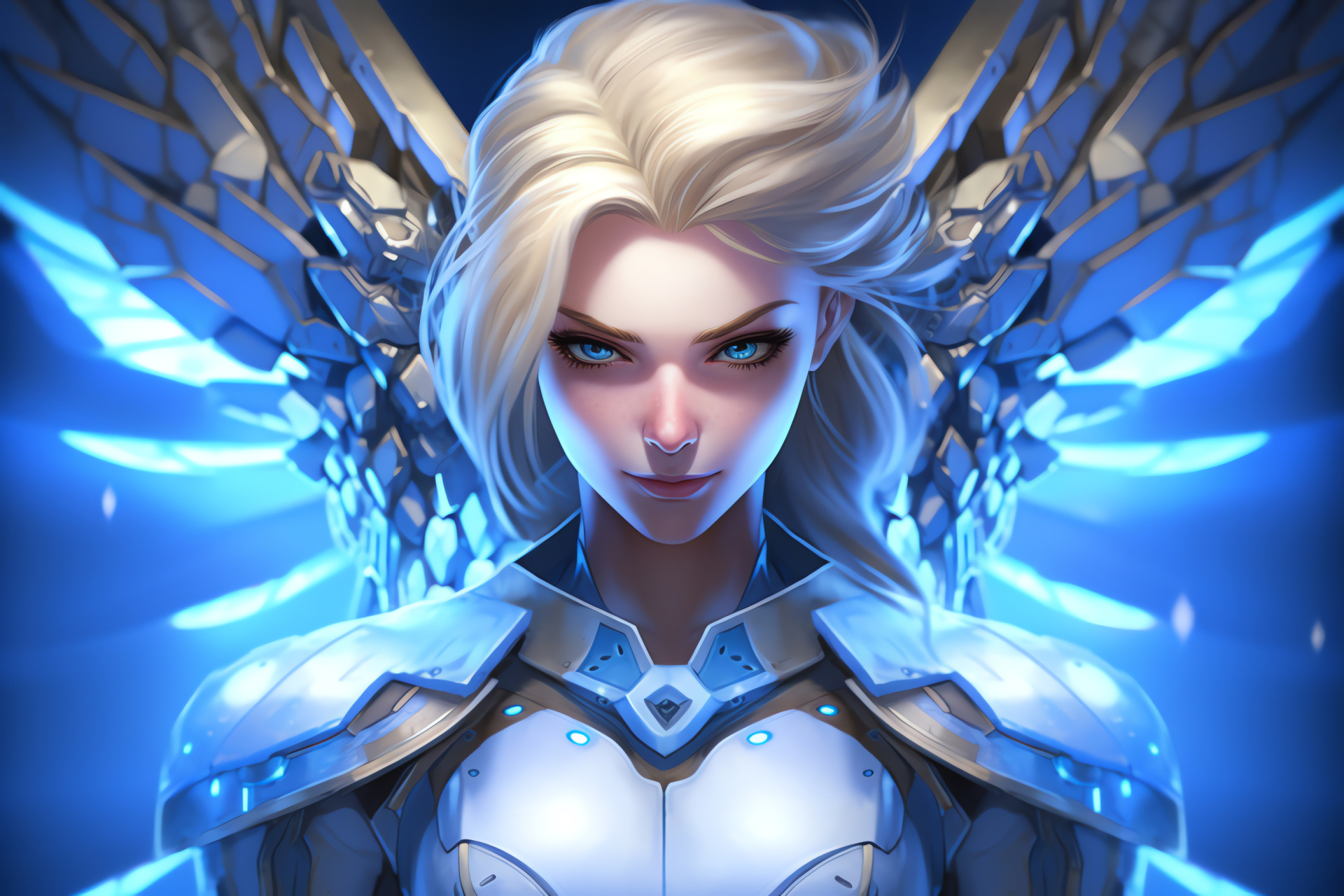 Overwatch Mercy, Heroic healer, Alabaster locks, Medical scepter, Video game angel, HD Desktop Wallpaper