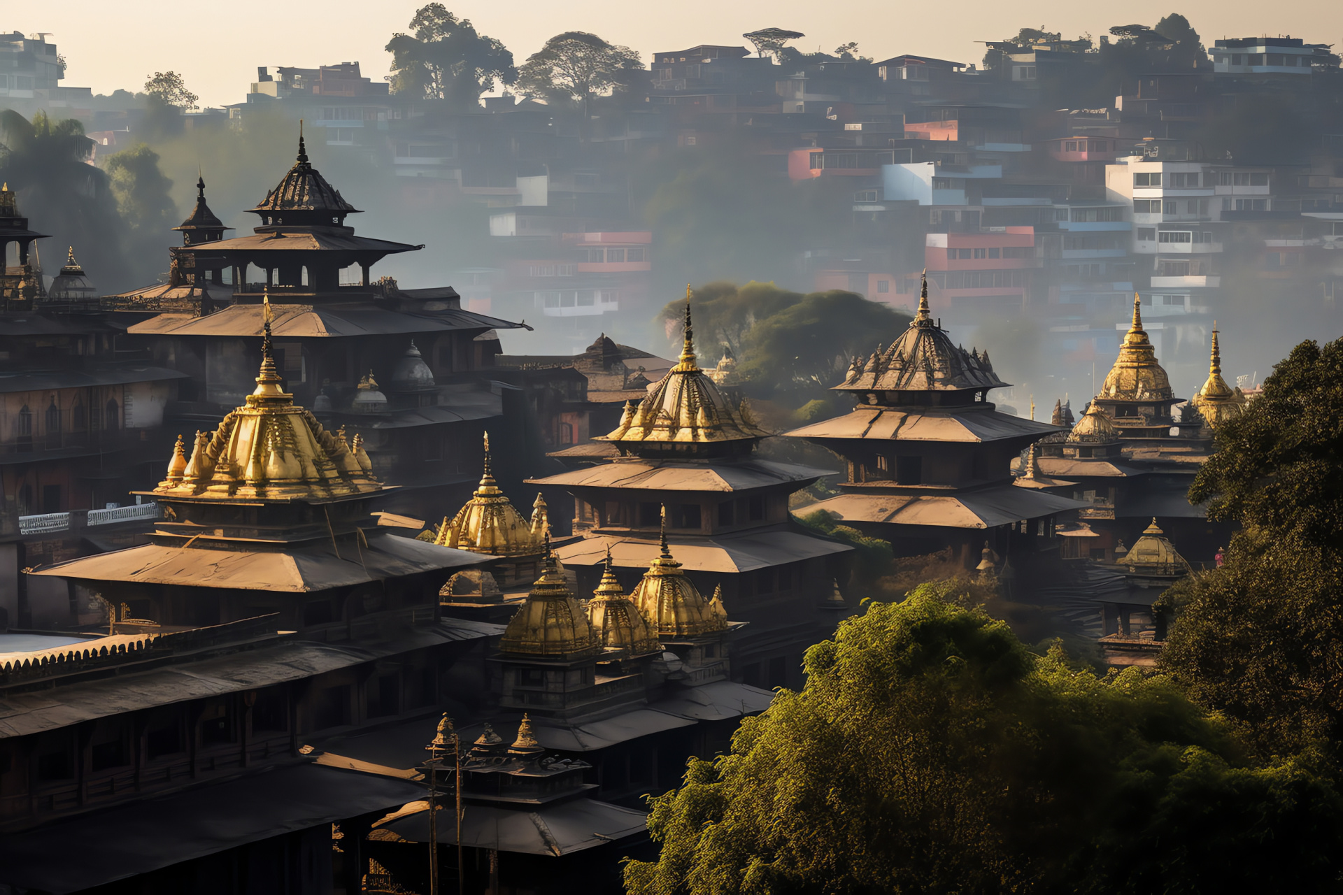 Pashupatinath Temple, Nepalese spirituality, Hindu architecture, Cultural heritage, Kathmandu sacred site, HD Desktop Image